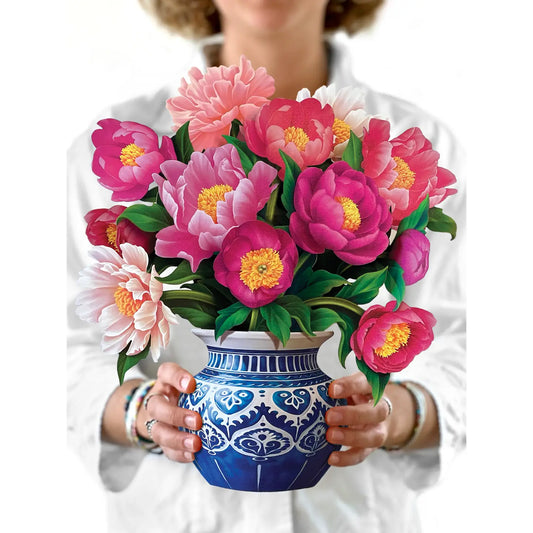 FreshCut Paper Pop-up Greeting Card Peony Paradise