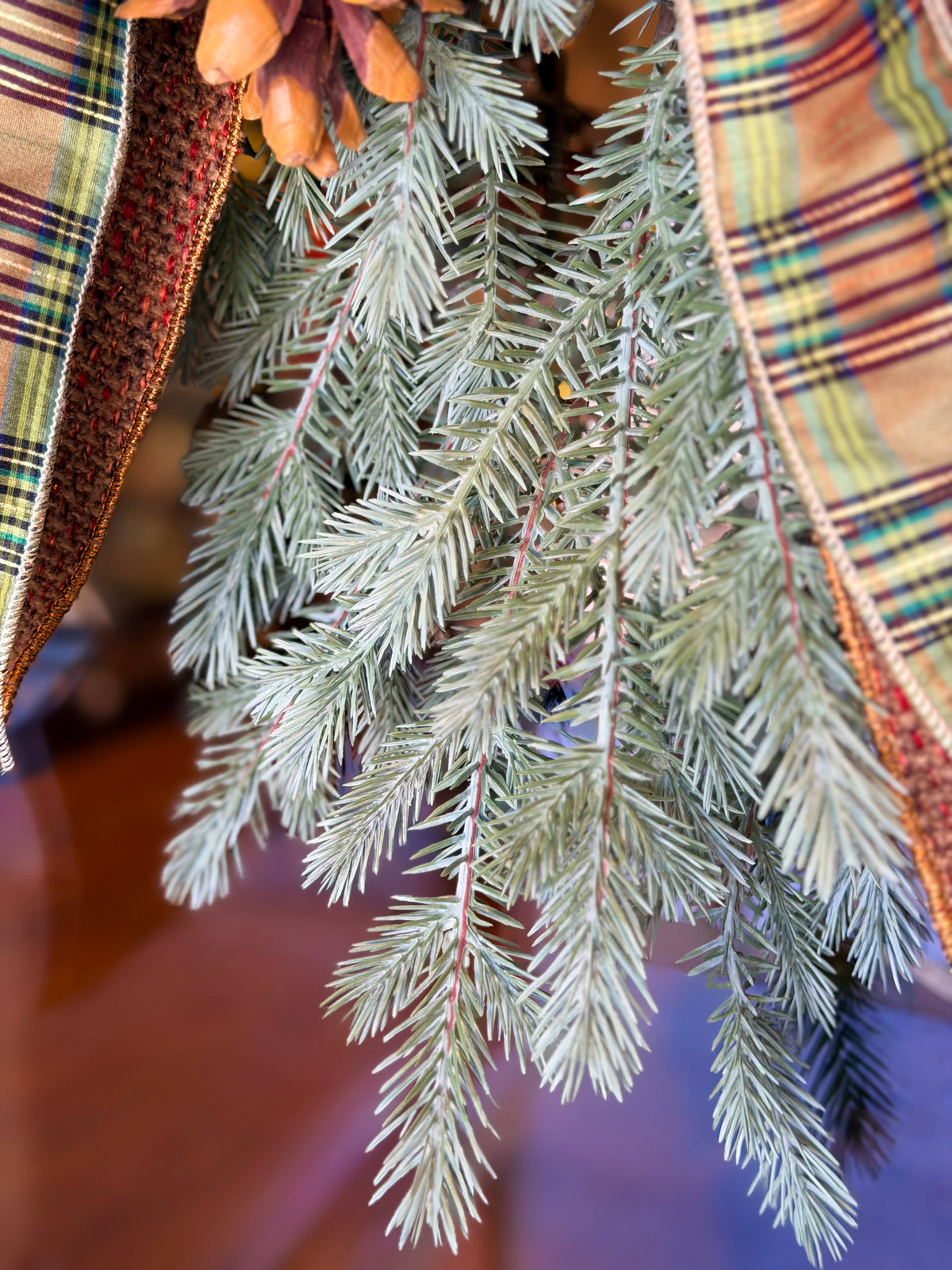 Wild Forest Spruce Sugarcone Swag & Bow