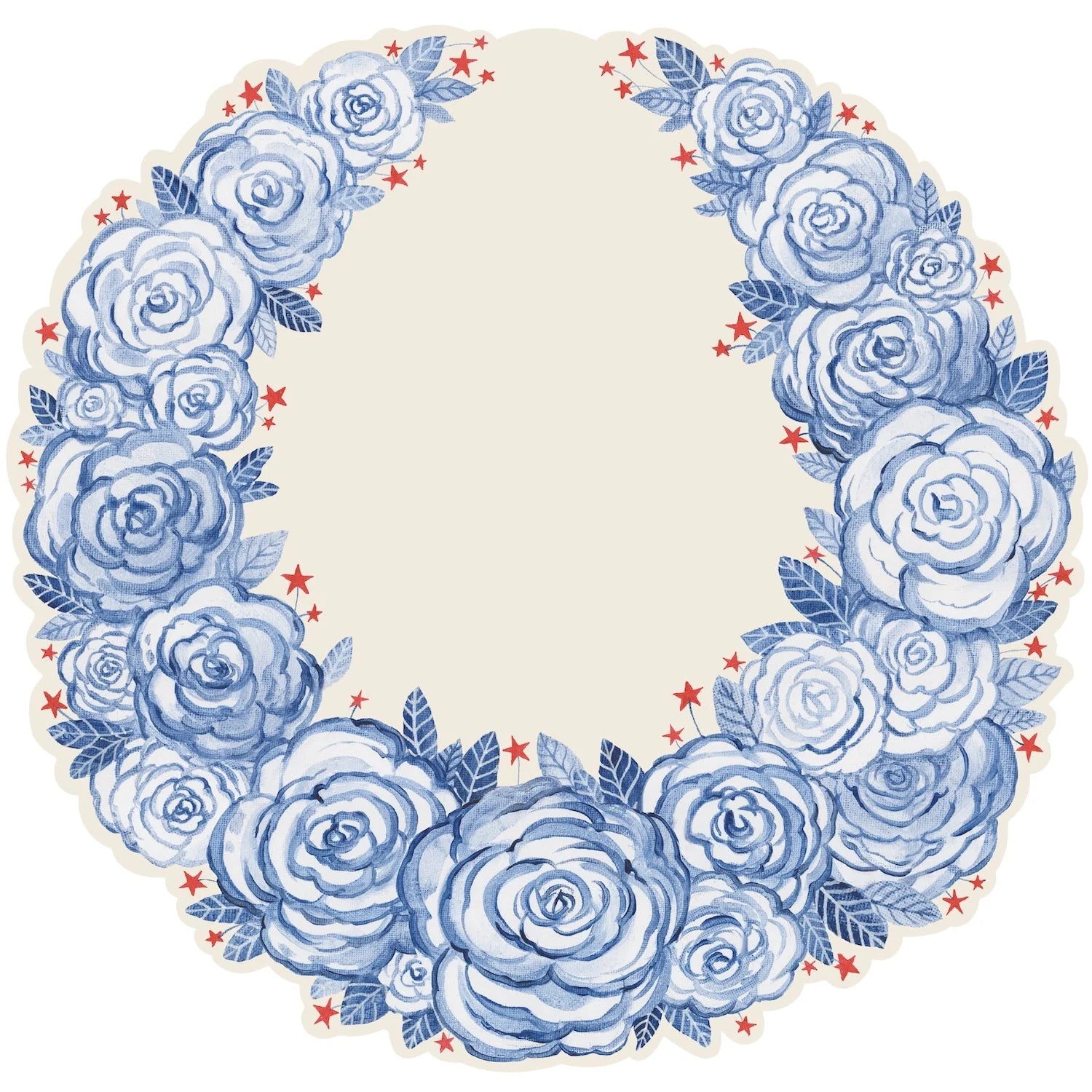Hester & Cook Die-cut American Floral Wreath Placemats