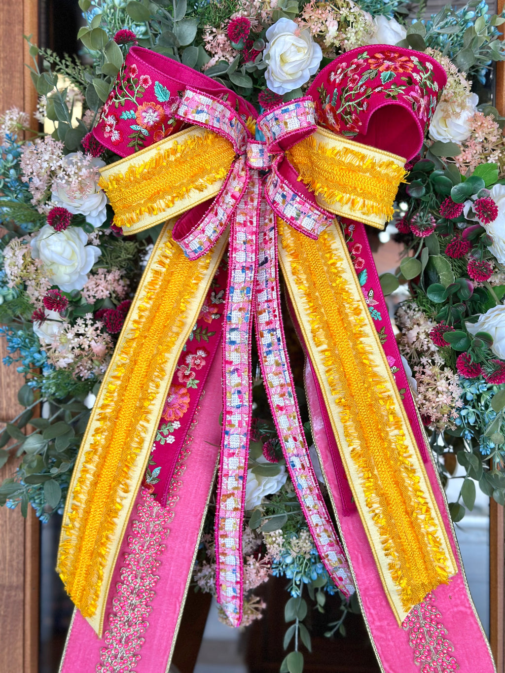 In Full Bloom Wreath & Bow