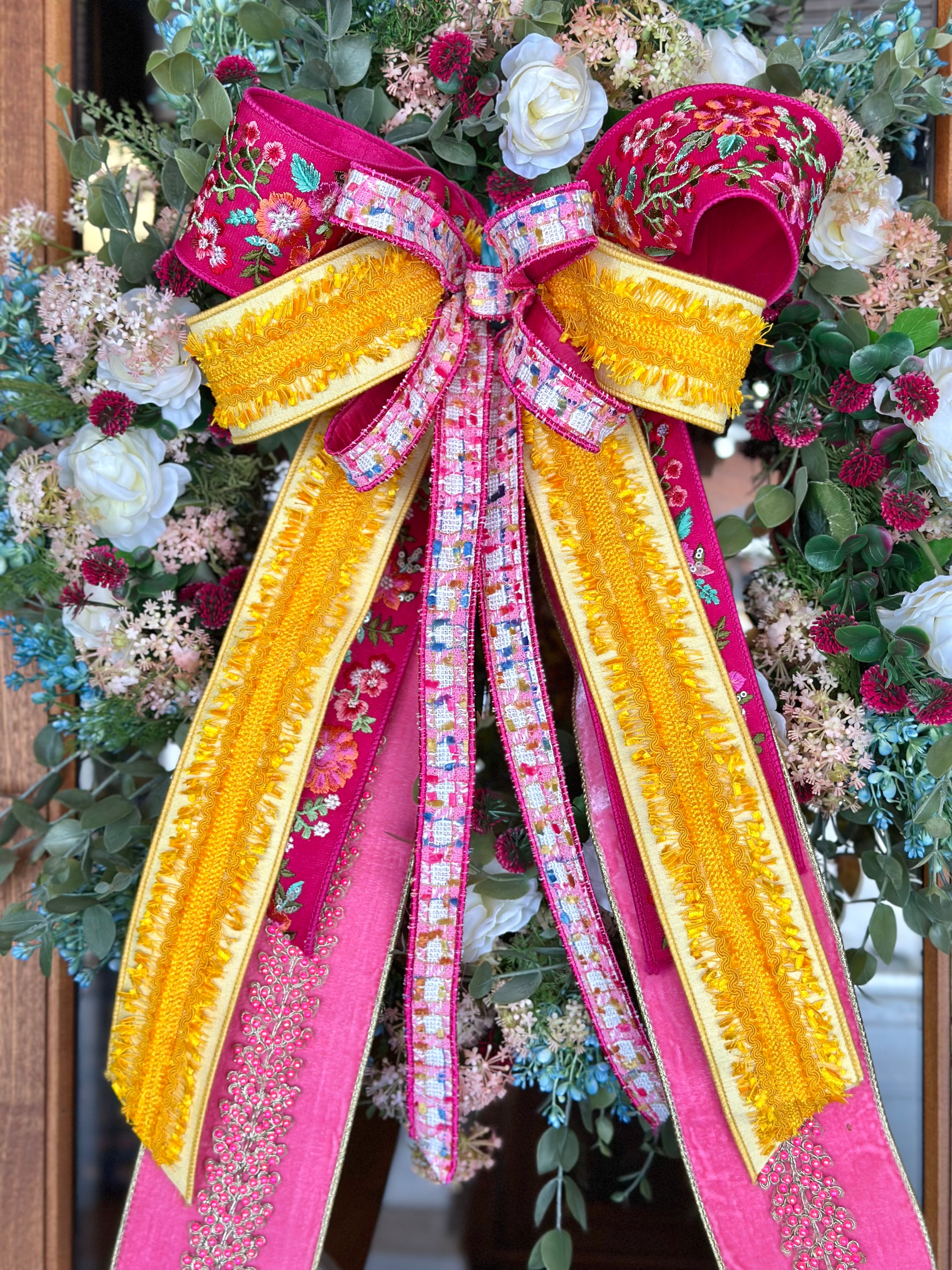 In Full Bloom Wreath & Bow