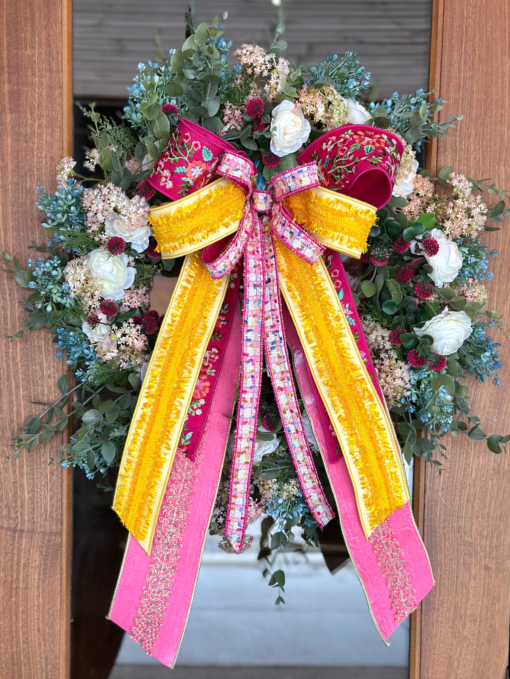 In Full Bloom Wreath & Bow
