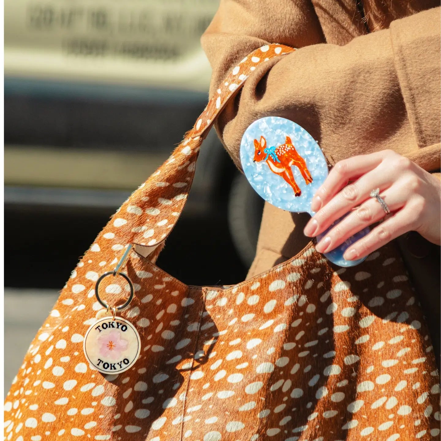 Hand-Painted Fawn Brush | Eco-Friendly