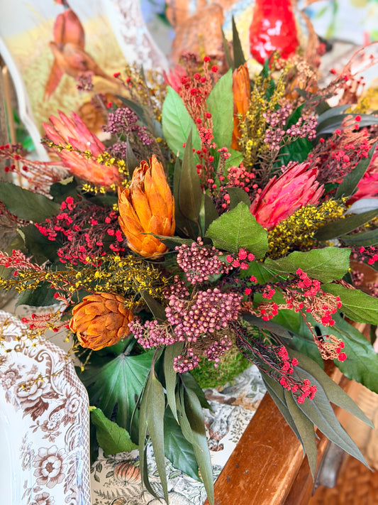 Preserved Fall Florals Centerpiece