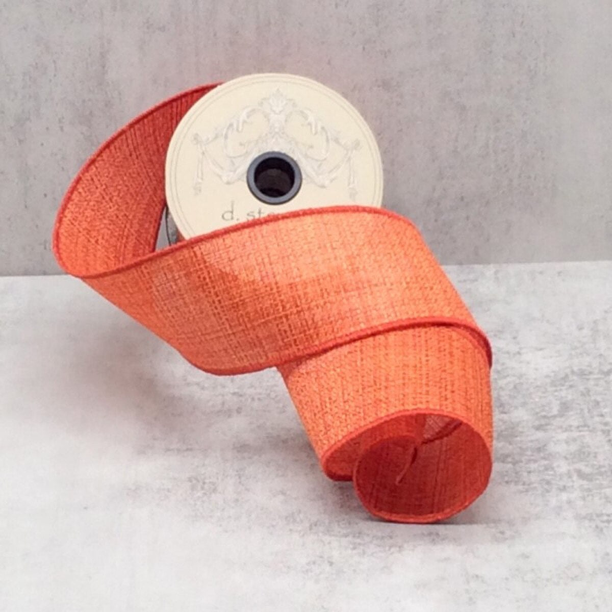 2.5" Wide, course linen, persimmon