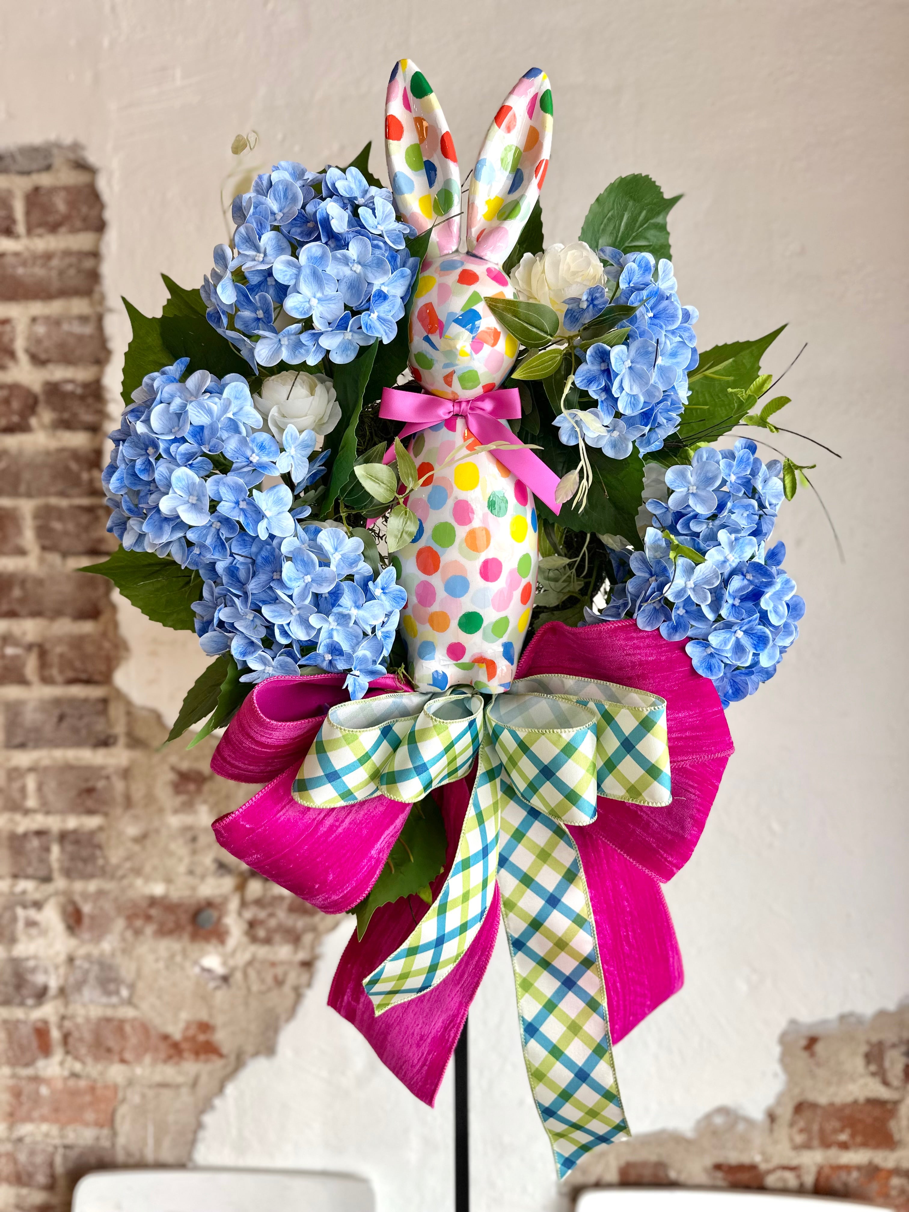 Blue Bunnies Spring Wreath