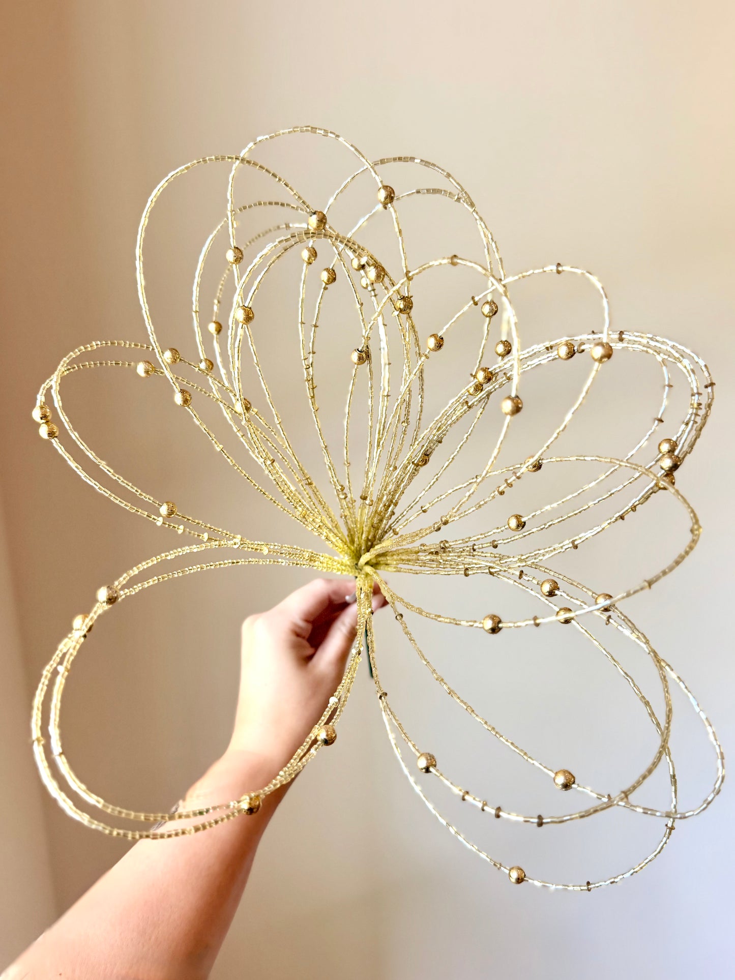 20" BEADED JEWEL FLOWER BURST STEM