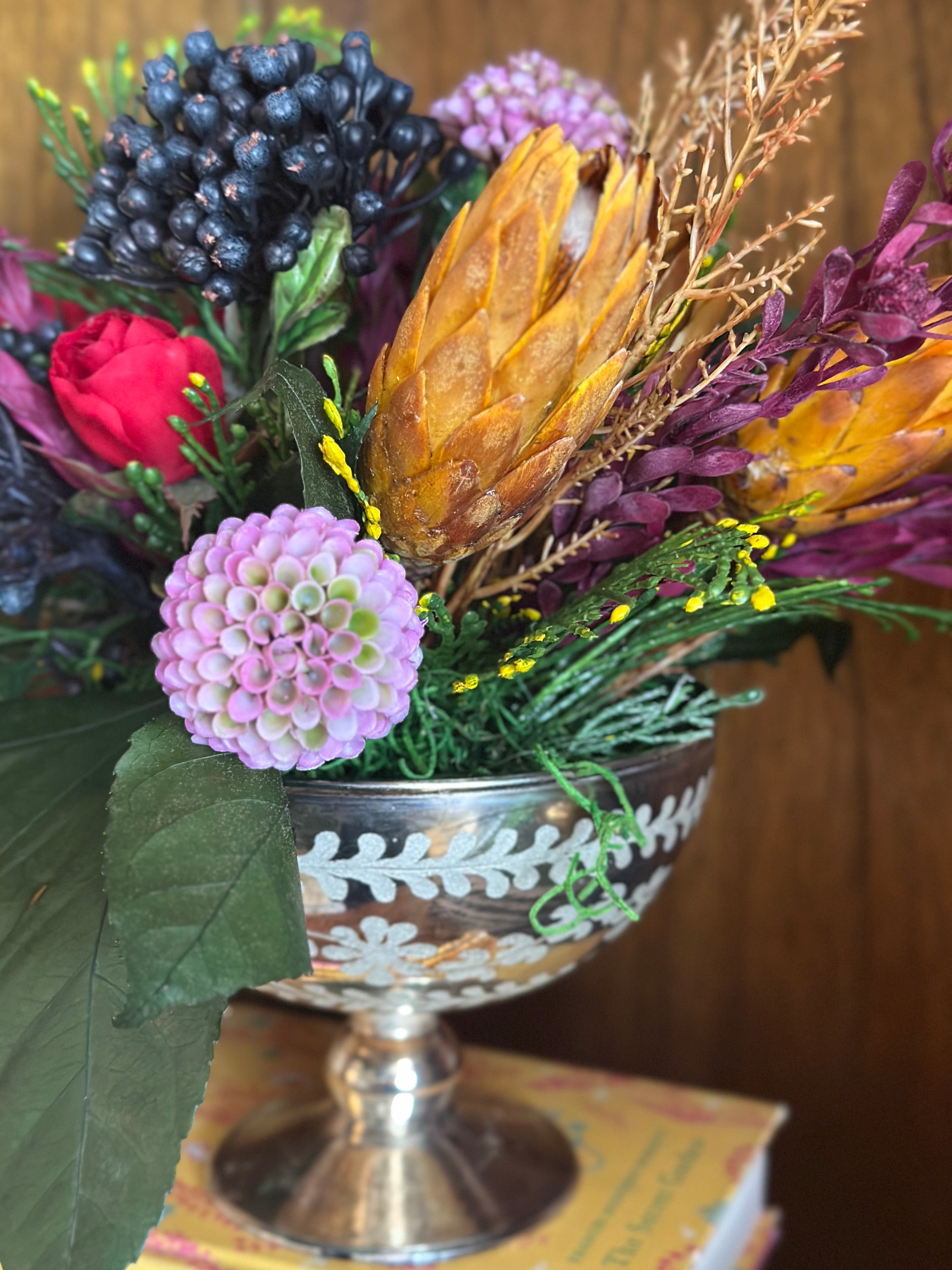 Red Rose and Yellow Repen Arrangement