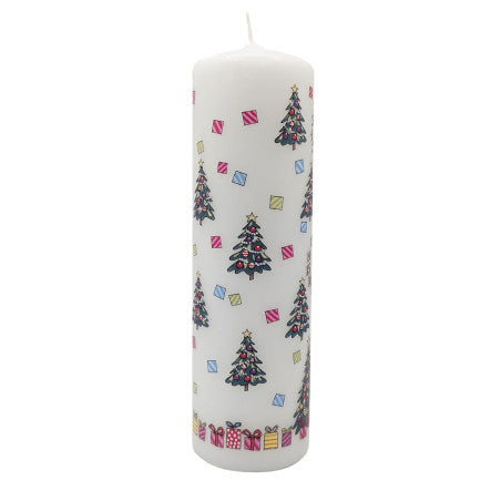 CHRISTMAS TREES ADVENT LARGE PILLAR CANDLE