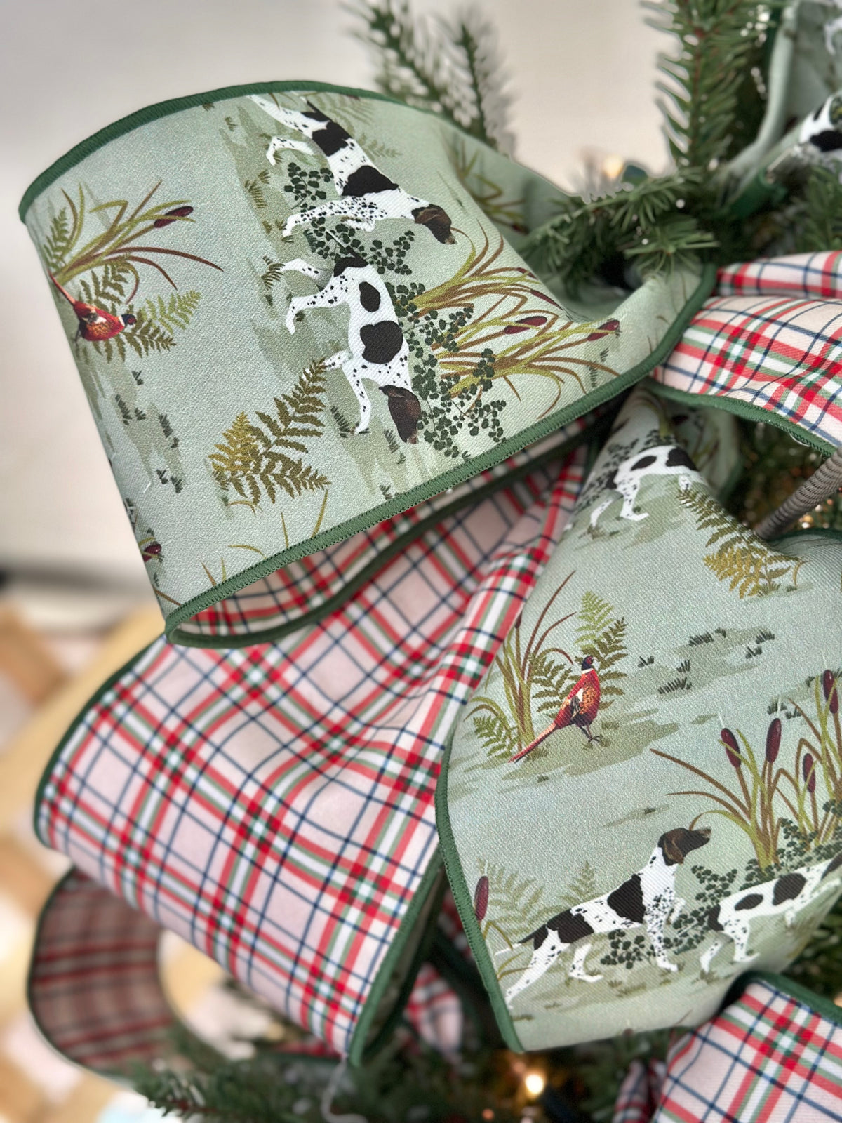 On the Hunt with Plaid Back Ribbon