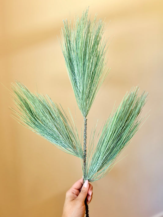 28" FROSTED LONG NEEDLE PINE SPRAY