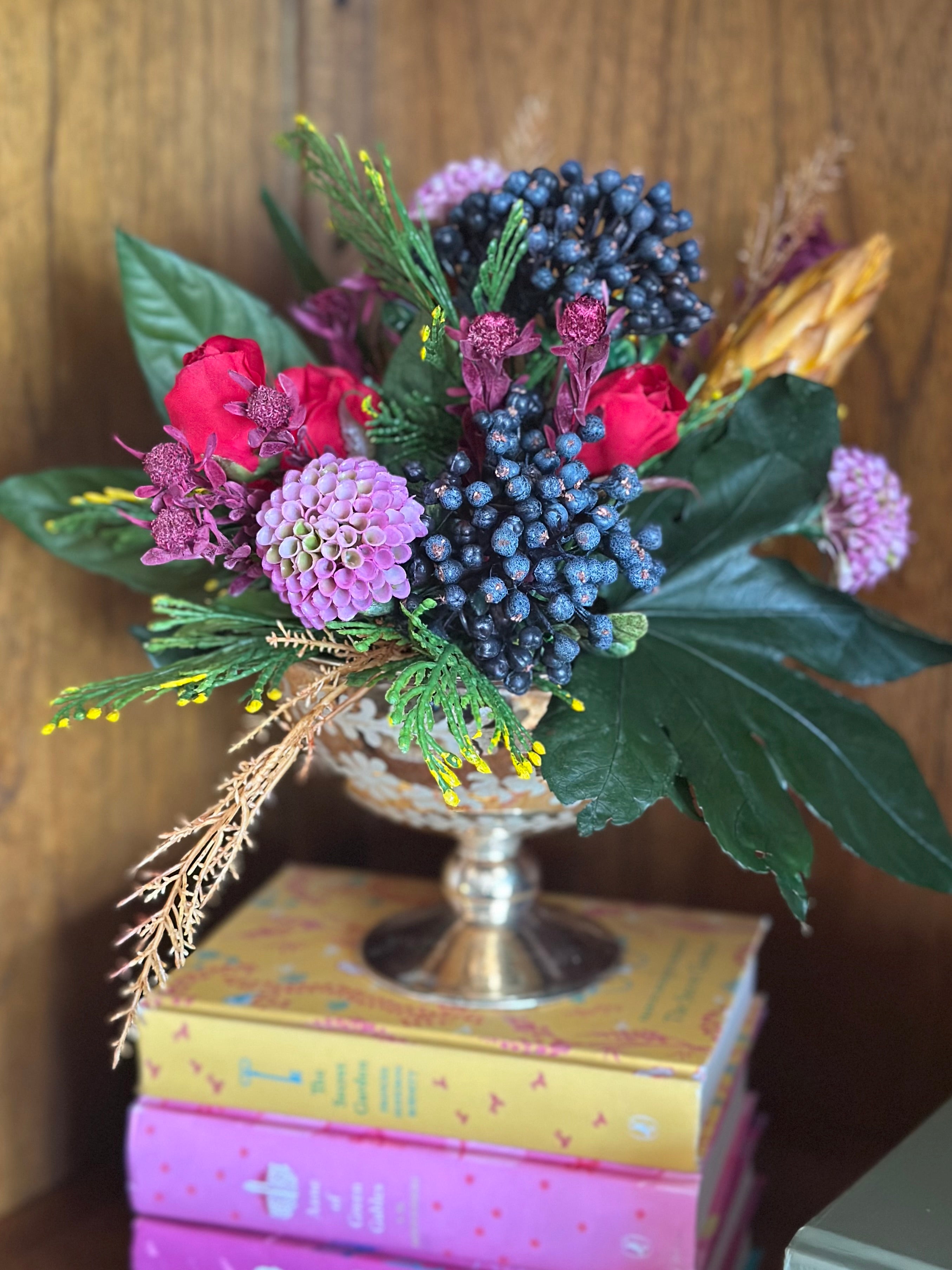 Red Rose and Yellow Repen Arrangement