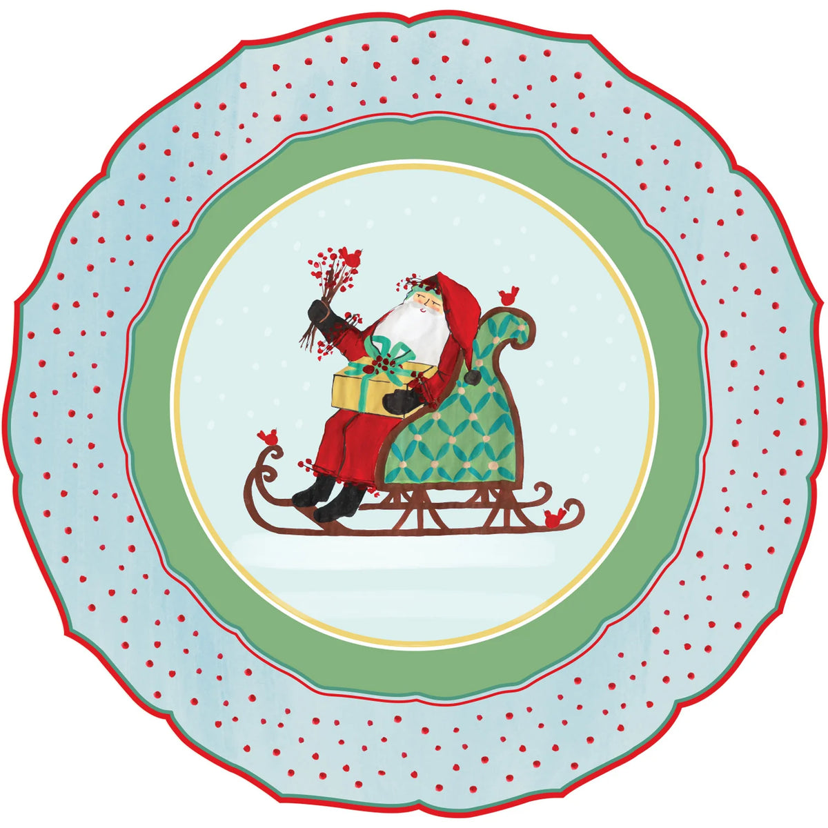 Hester & Cook Die-cut “Old St. Nick Sleigh” Placemat