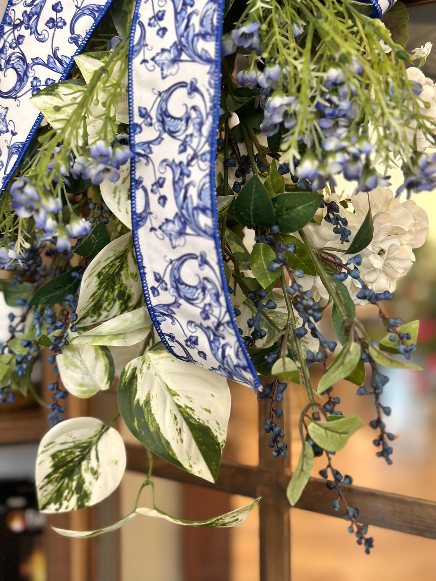 Geranium & Blues Swag