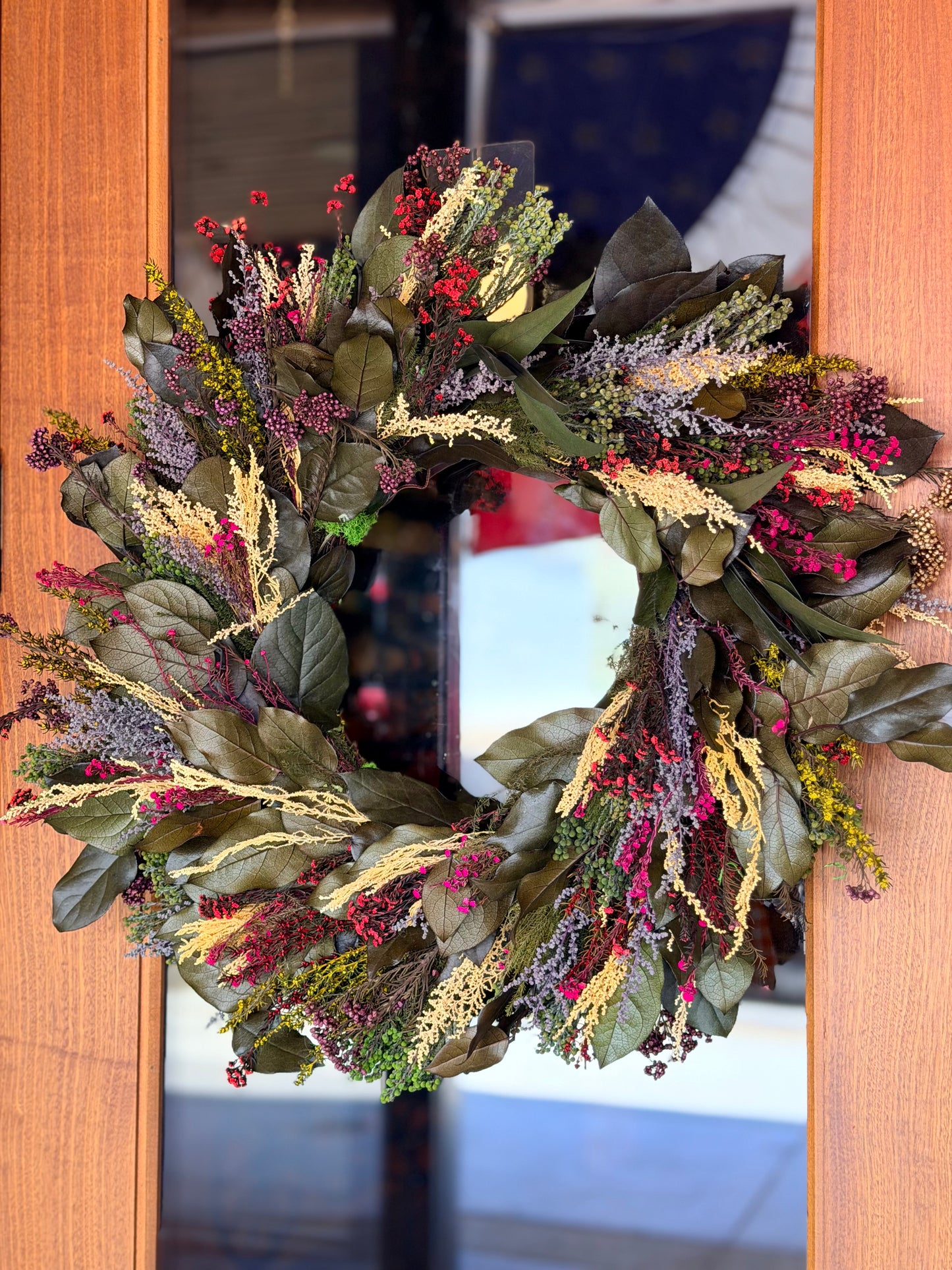 Preserved Fall Florals Wreath