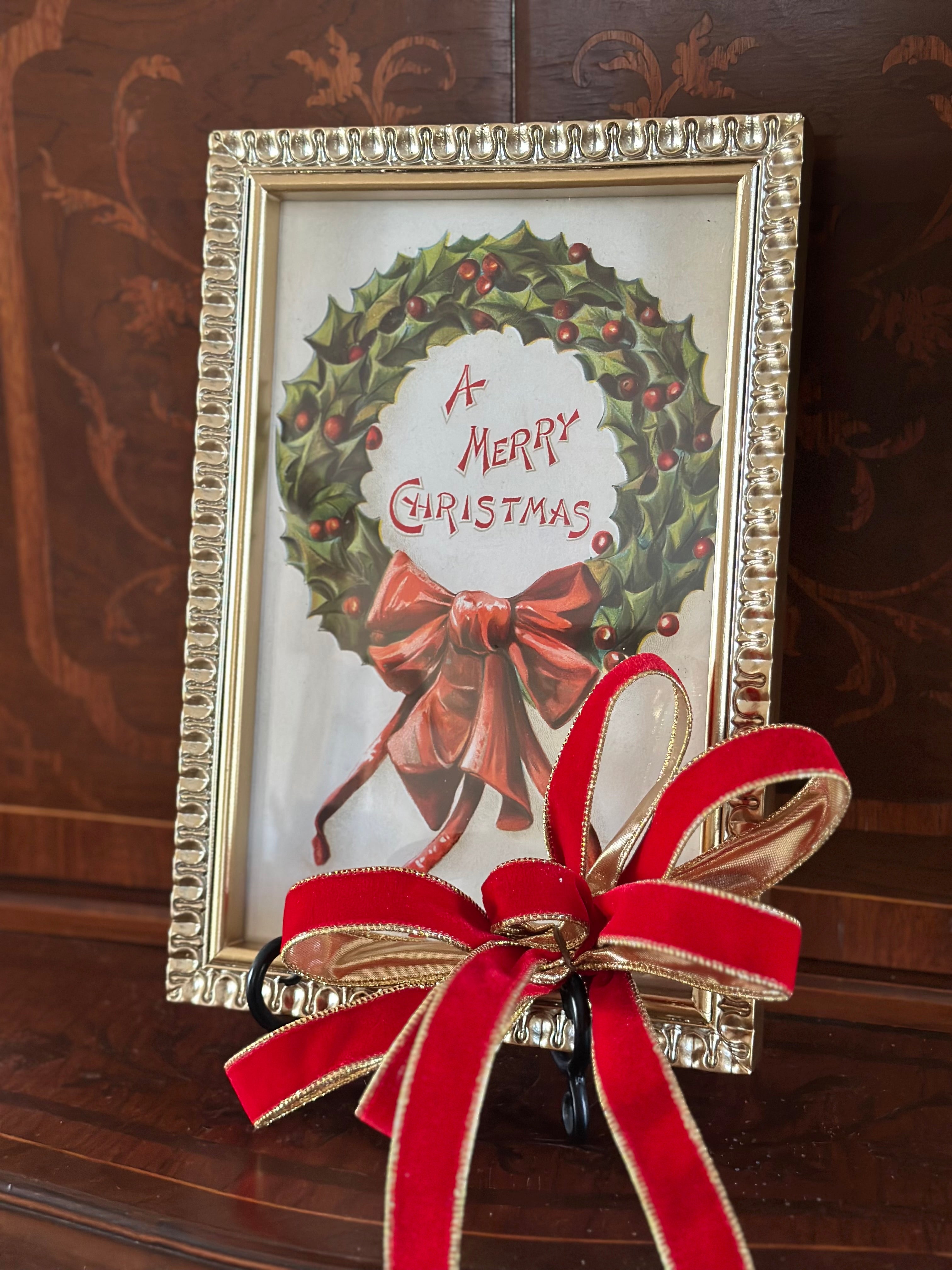 VINTAGE CHRISTMAS FRAMED WALL ART (3 DESIGNS)