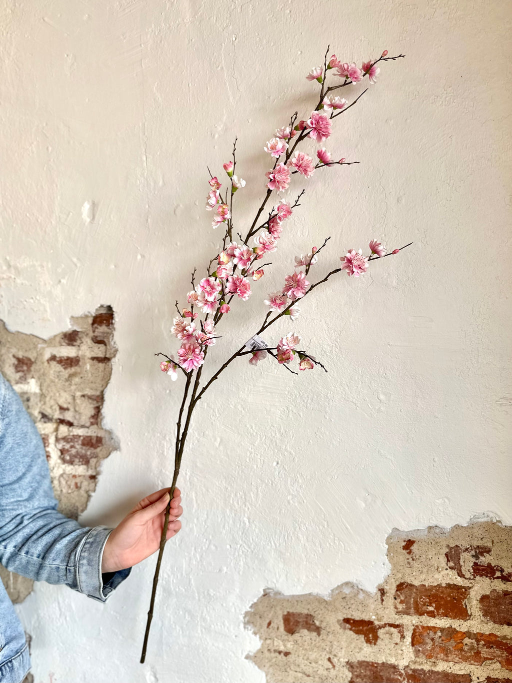 PLUM BLOSSOM SPRAY 43" CREAM/PINK