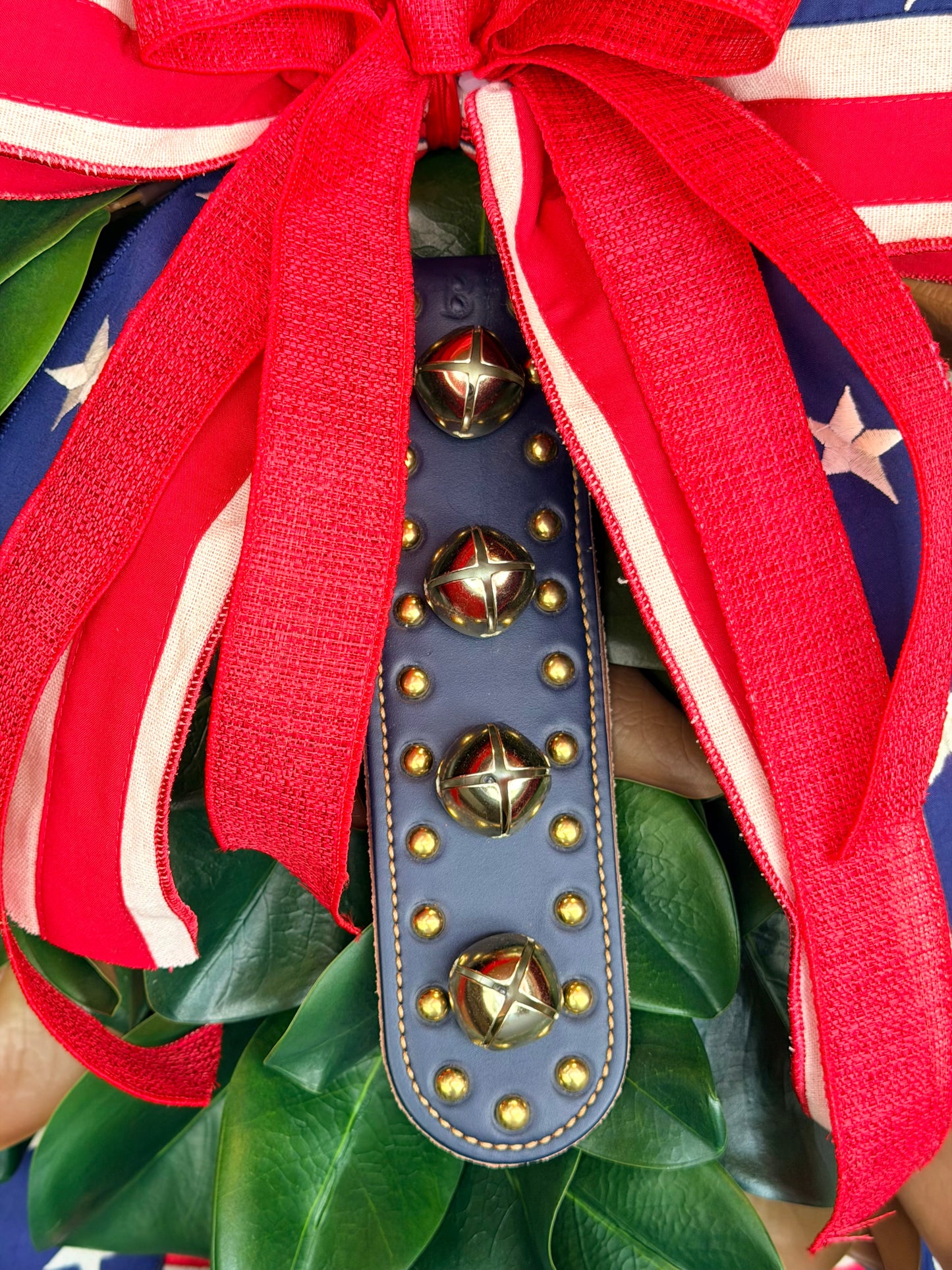 Navy Blue Leather Bell ~ Americana Swag