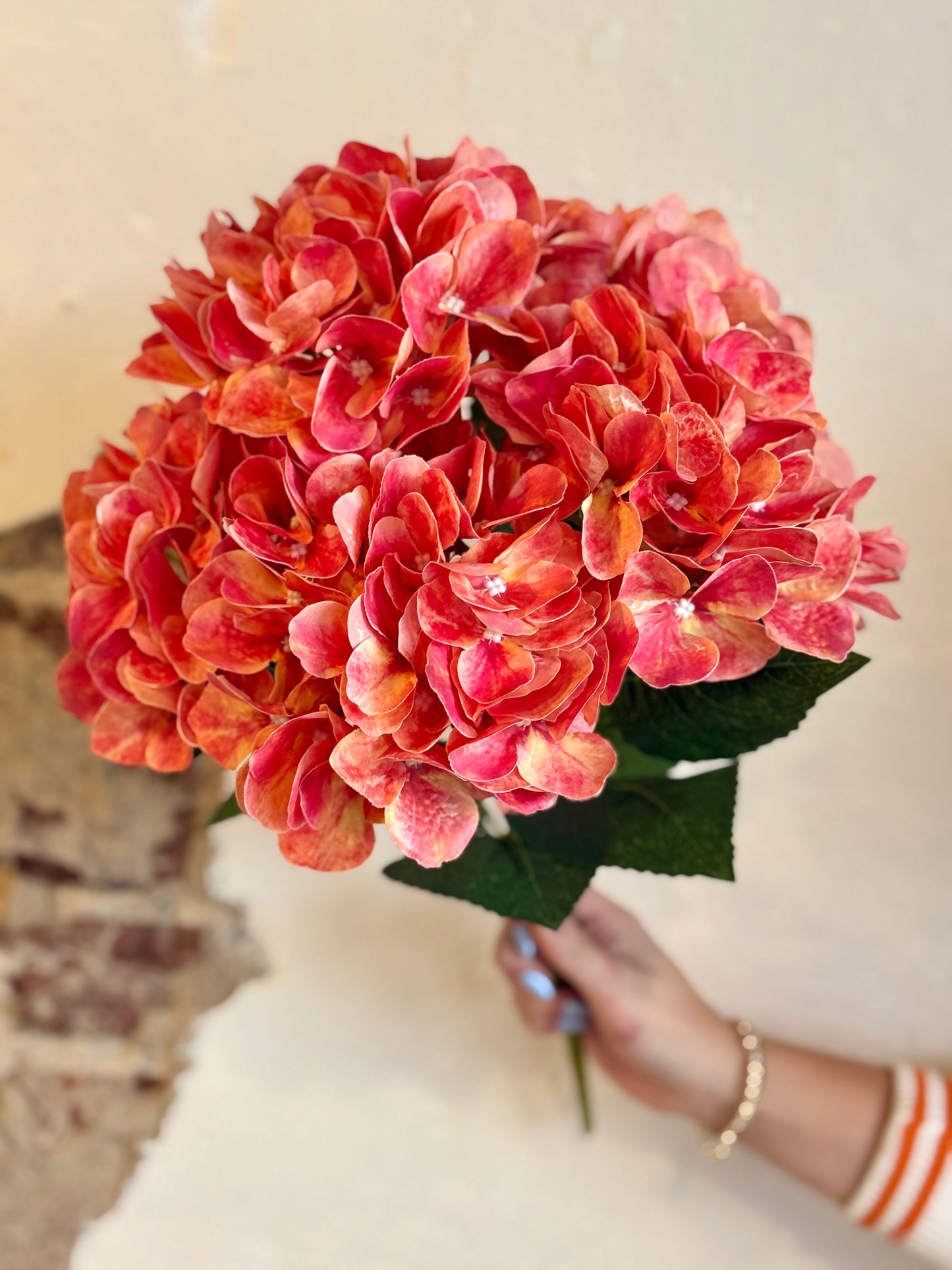 HYDRANGEA BUSH, 19.5" DUSTY ROSE