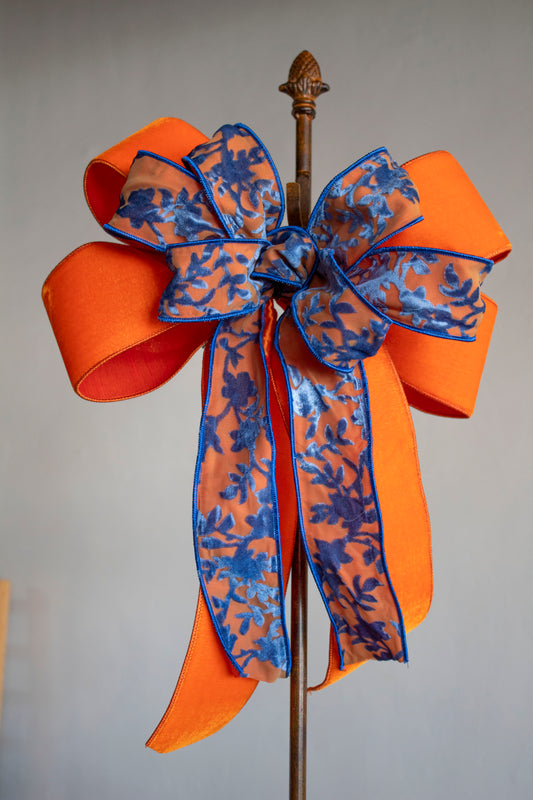 Orange & Blue Sued Ribbon