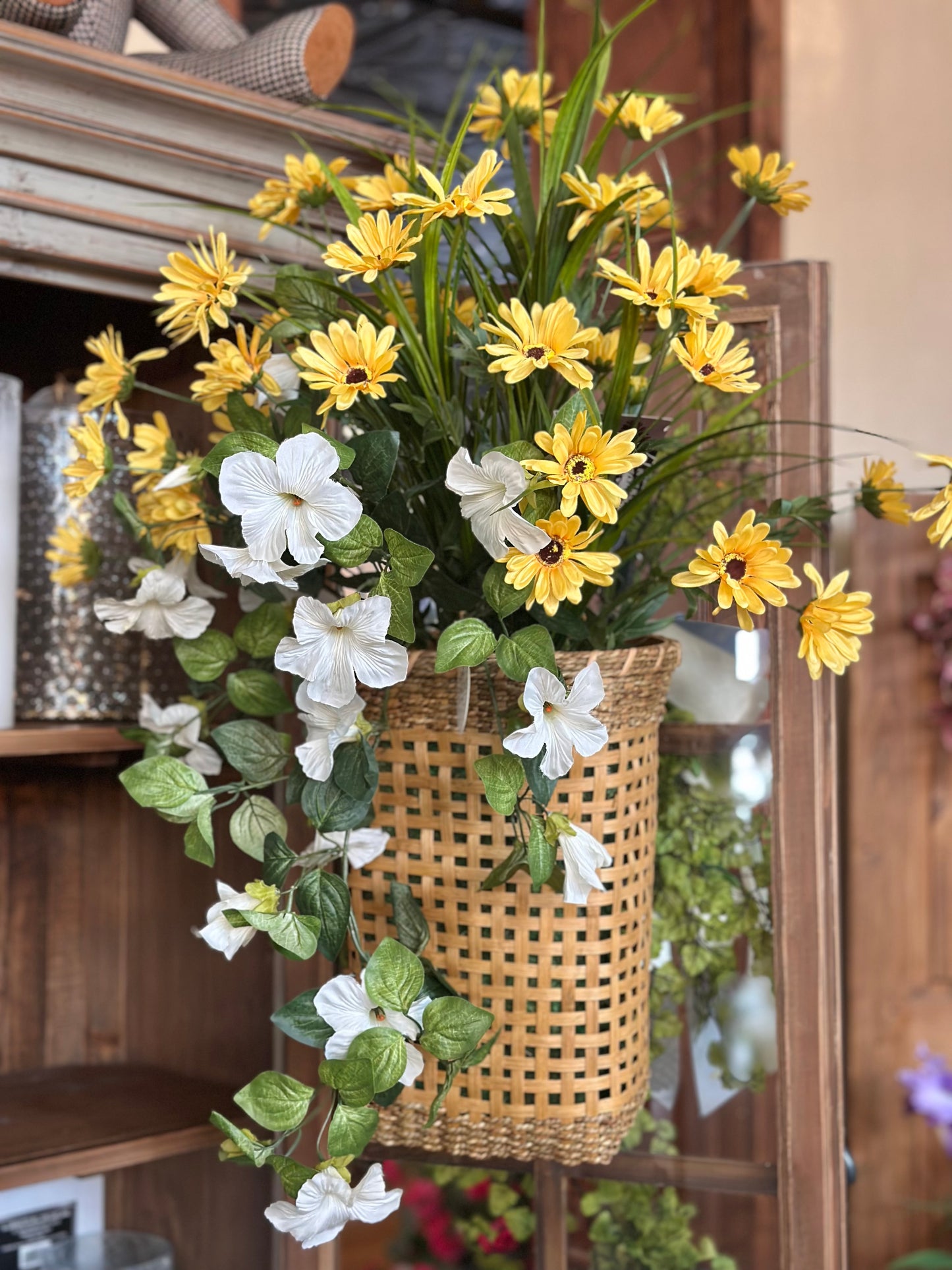 Yellow Daisy Basket