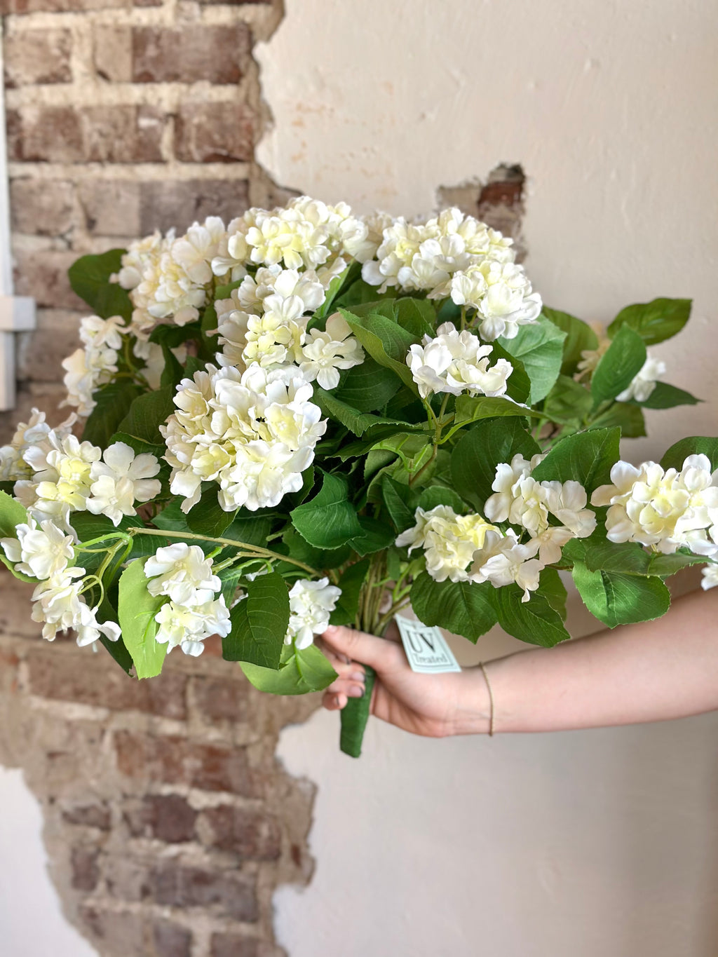 27" UV-Rated Hanging Hydrangea Plant