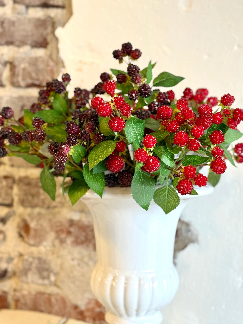BEADED BOYSENBERRY SPRAY 15.35" (COLOR OPTIONS)