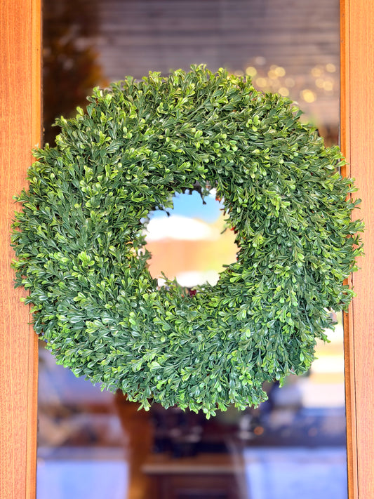 21" UV Treated Boxwood Wreath
