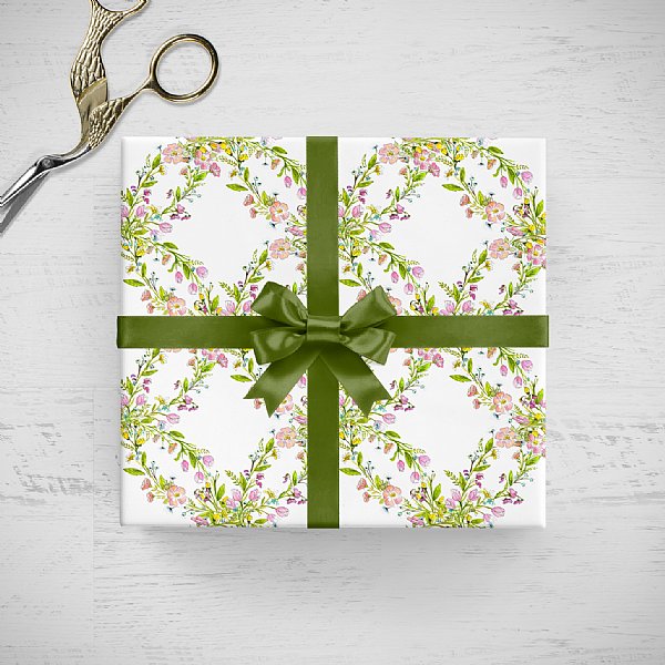 Floral Ring Gift Wrap Sheets