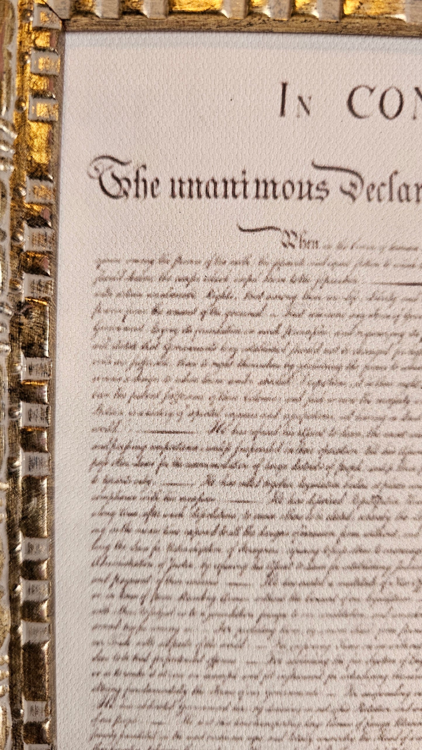 Declaration of Independence Artist Board in Frame