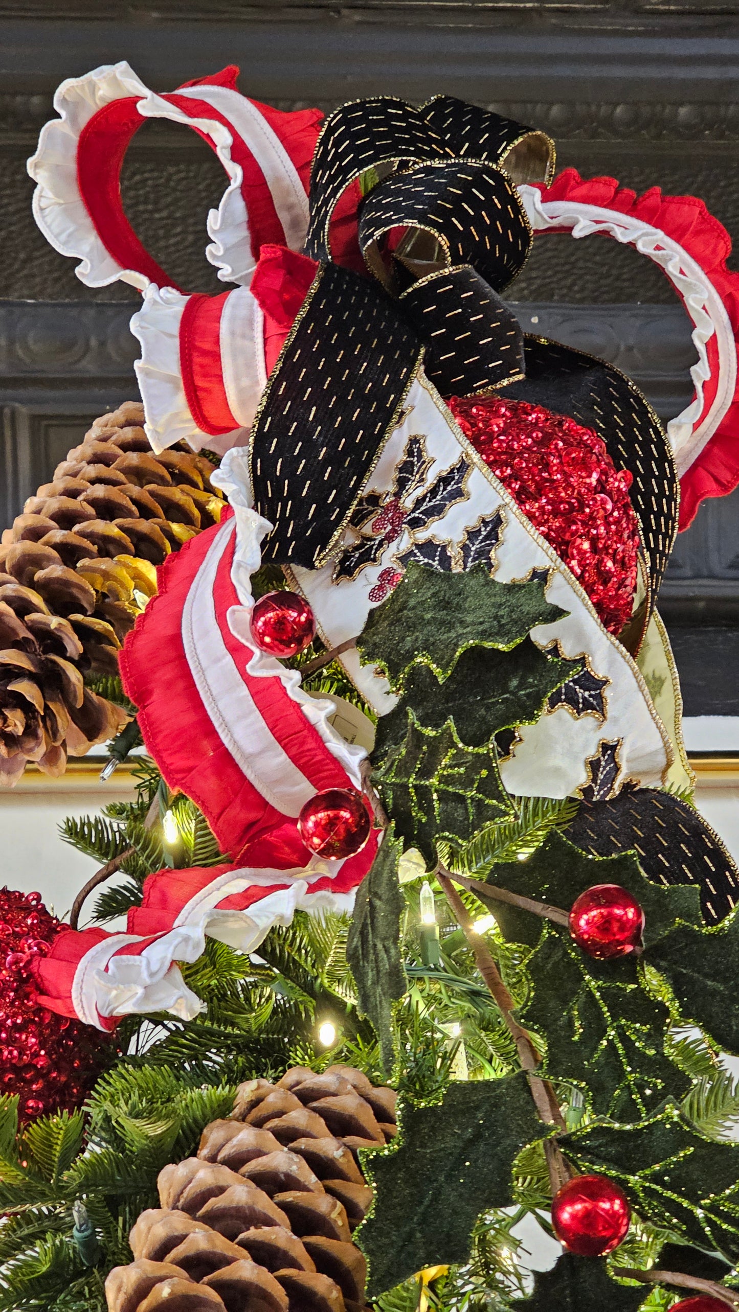 Ruffle Red and White Ribbon