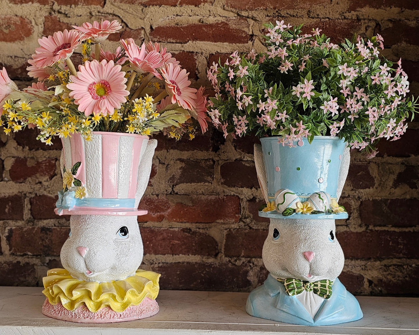 Dapper Bunny Planter w/ Arrangement