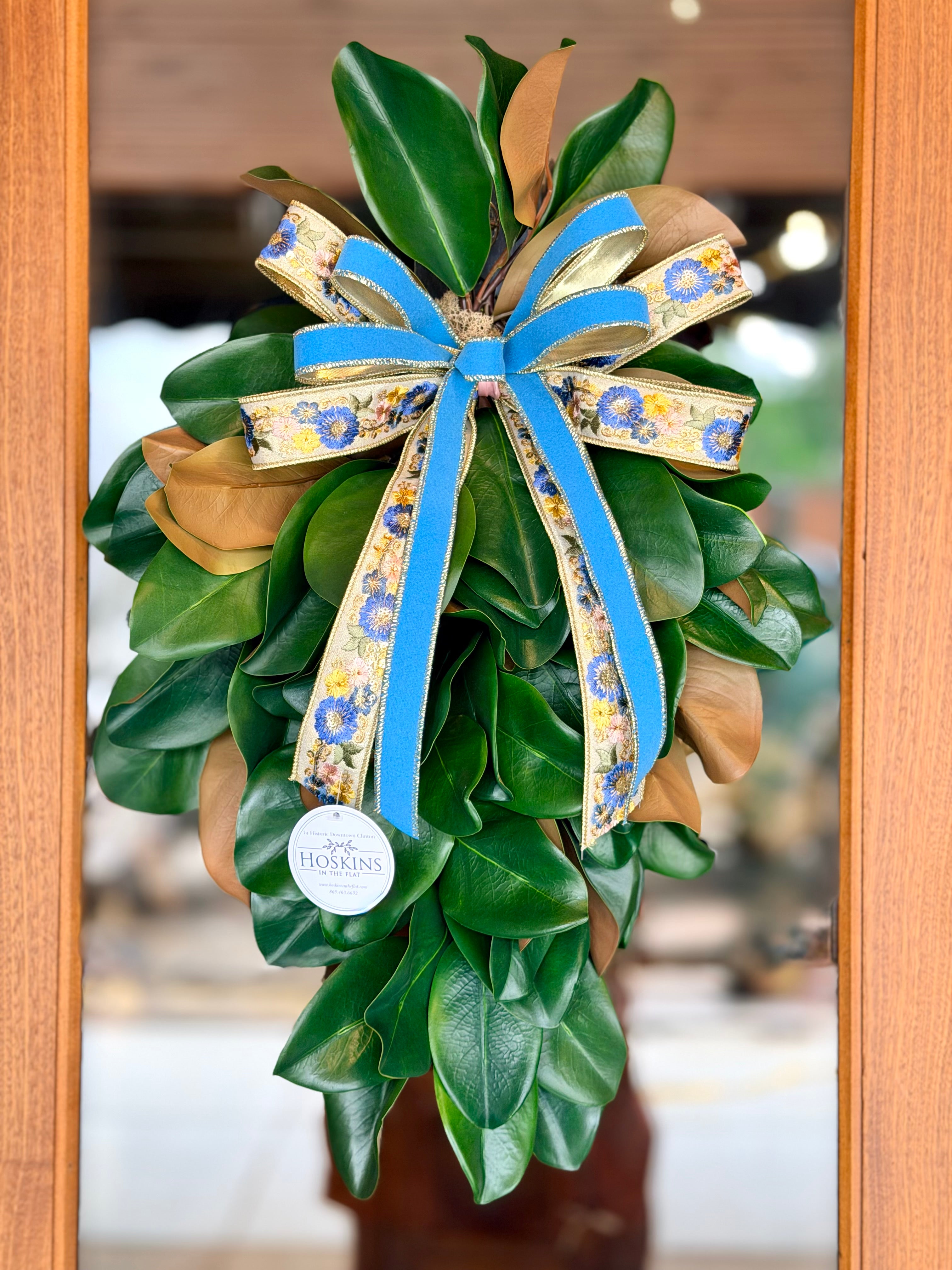 Blue & Florals Magnolia Swag