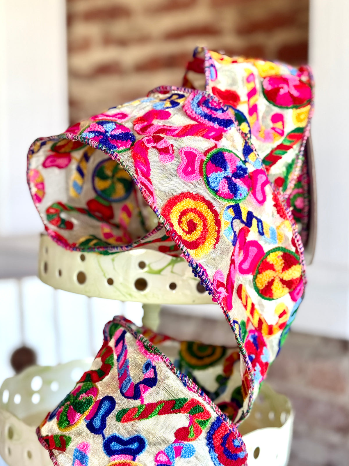 4” Embroidered Candies, SOLD BY THE YARD