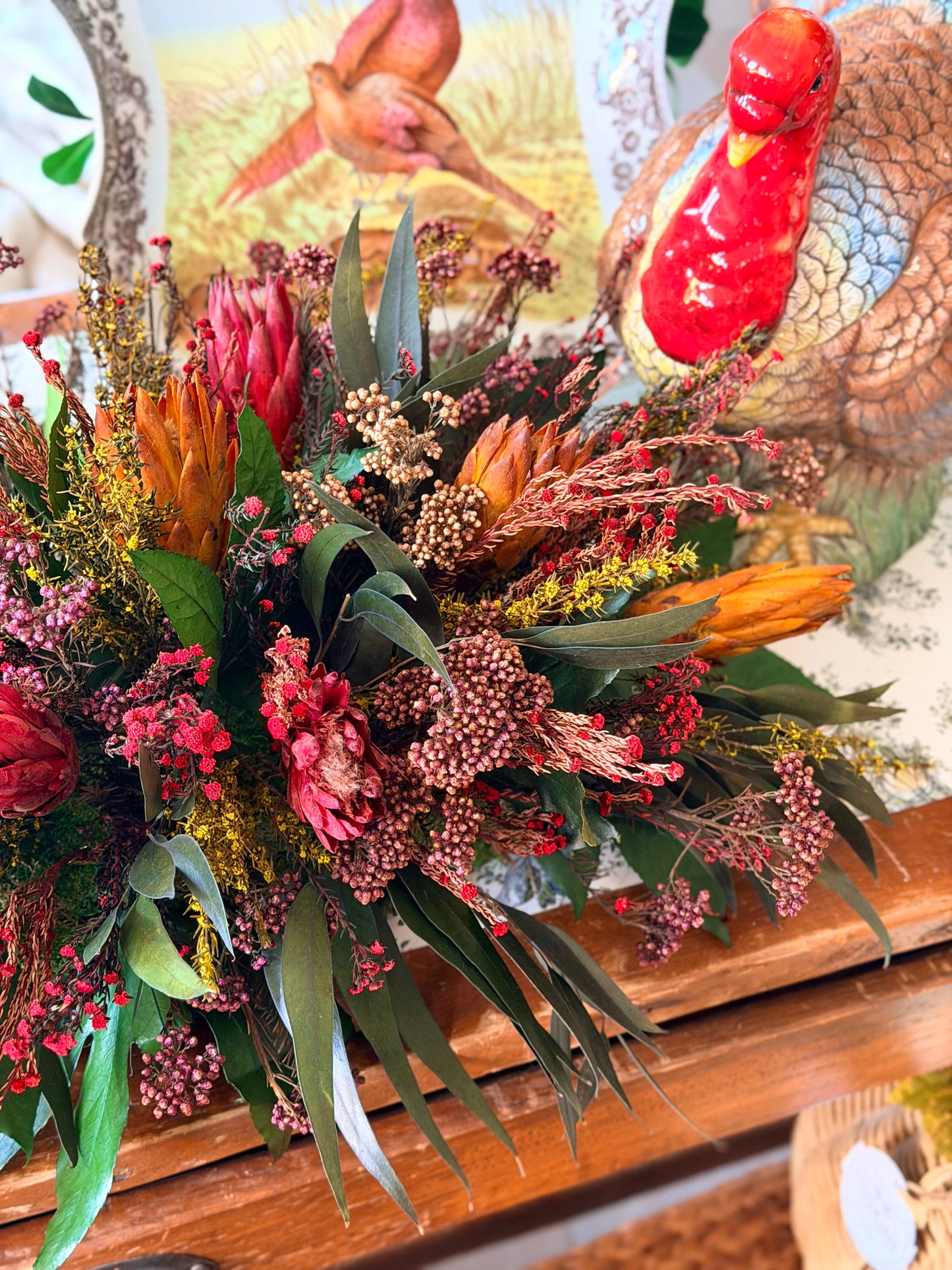 Preserved Fall Florals Centerpiece