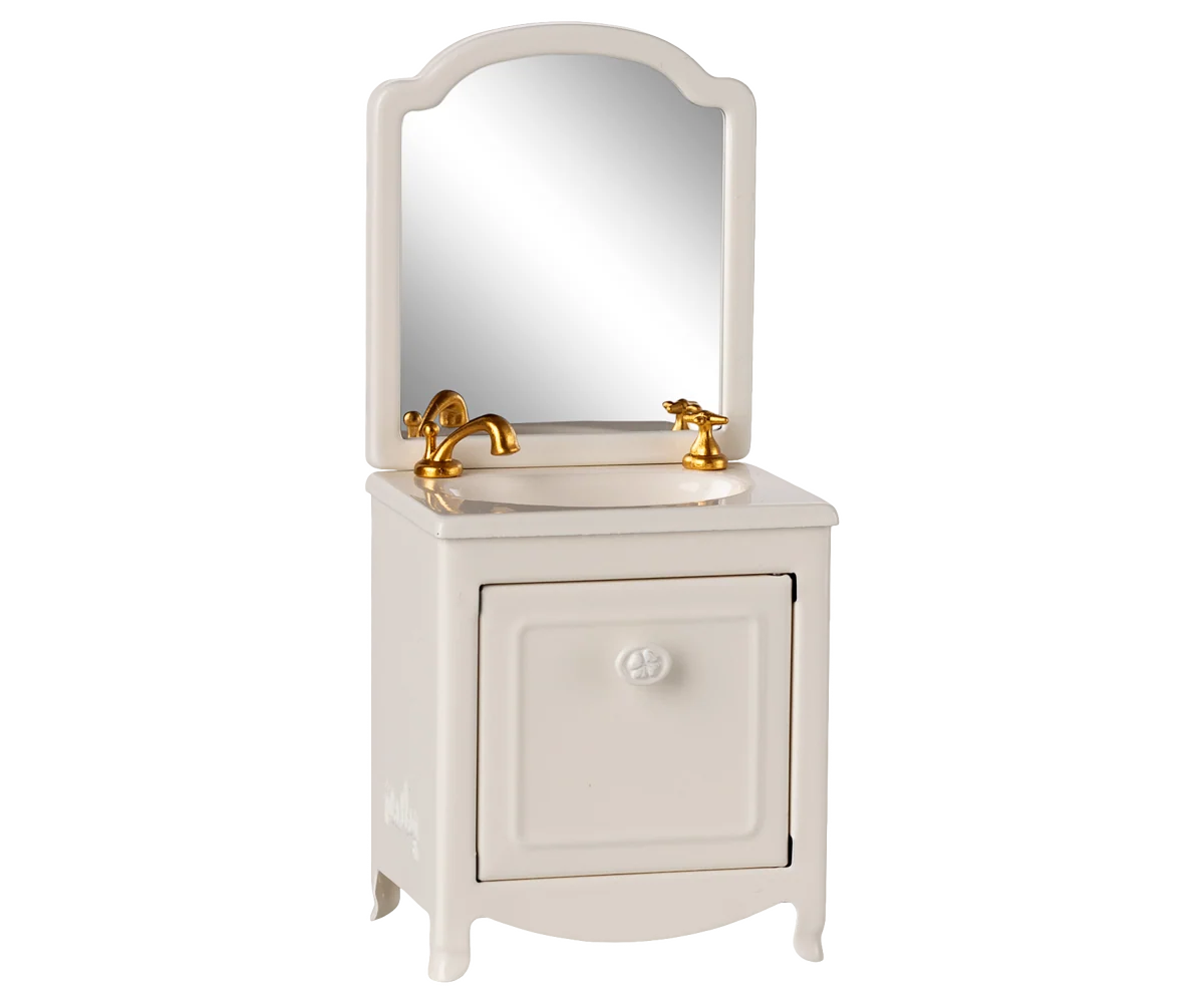 Maileg Sink dresser, Mouse - Off white