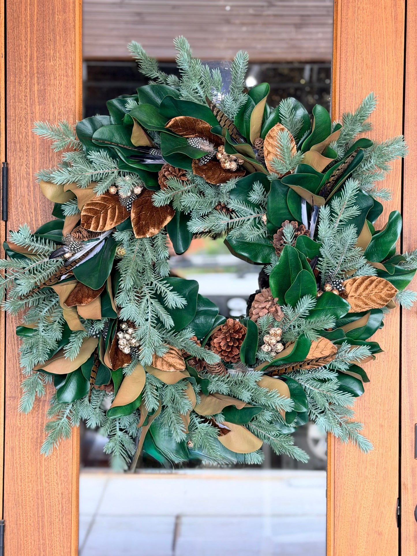 Deluxe Bronze Magnolia Wreath