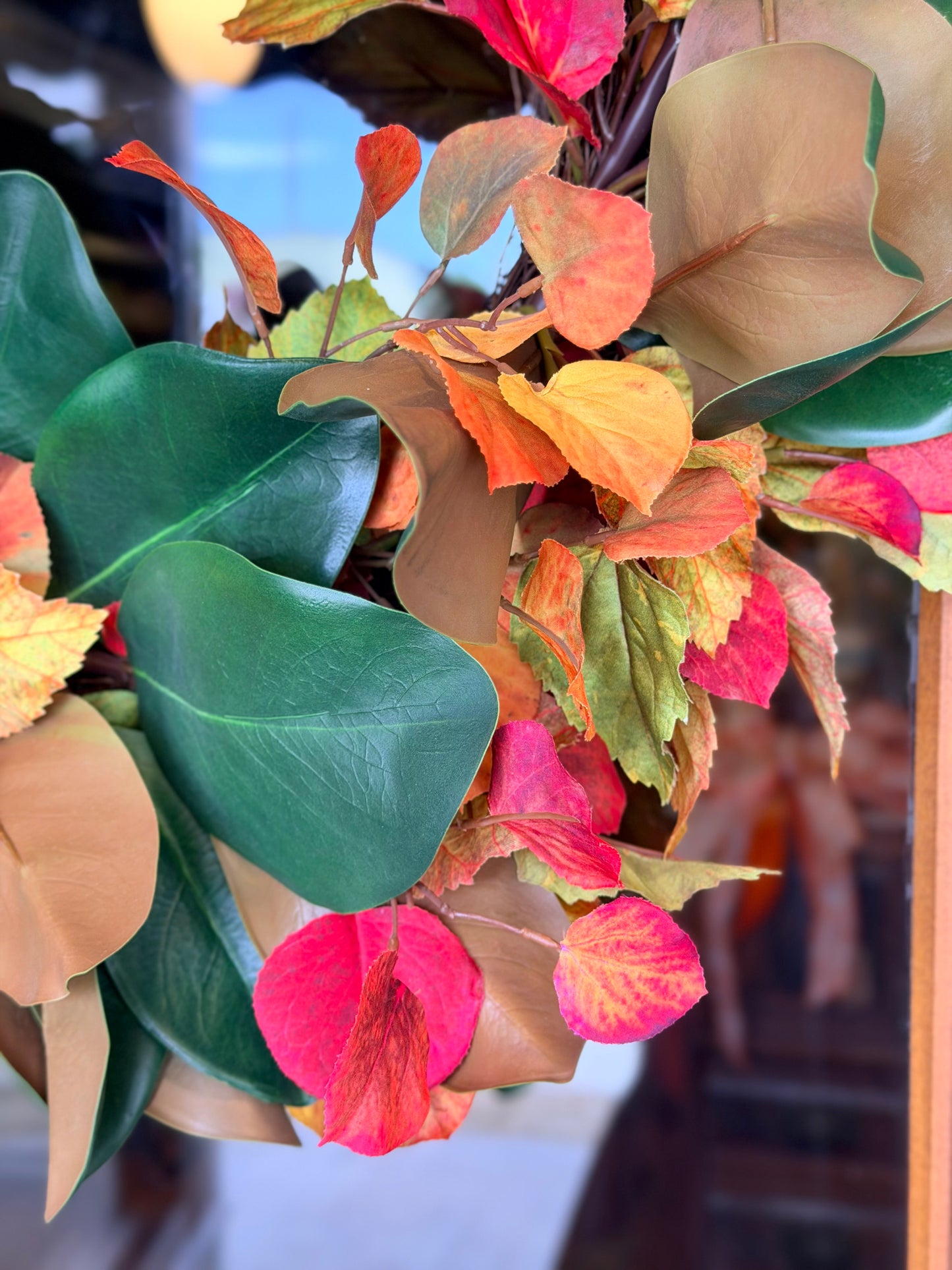 Fall Leaves & Magnolia Wreath