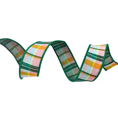 1.5" Wide Spring Garden Plaid