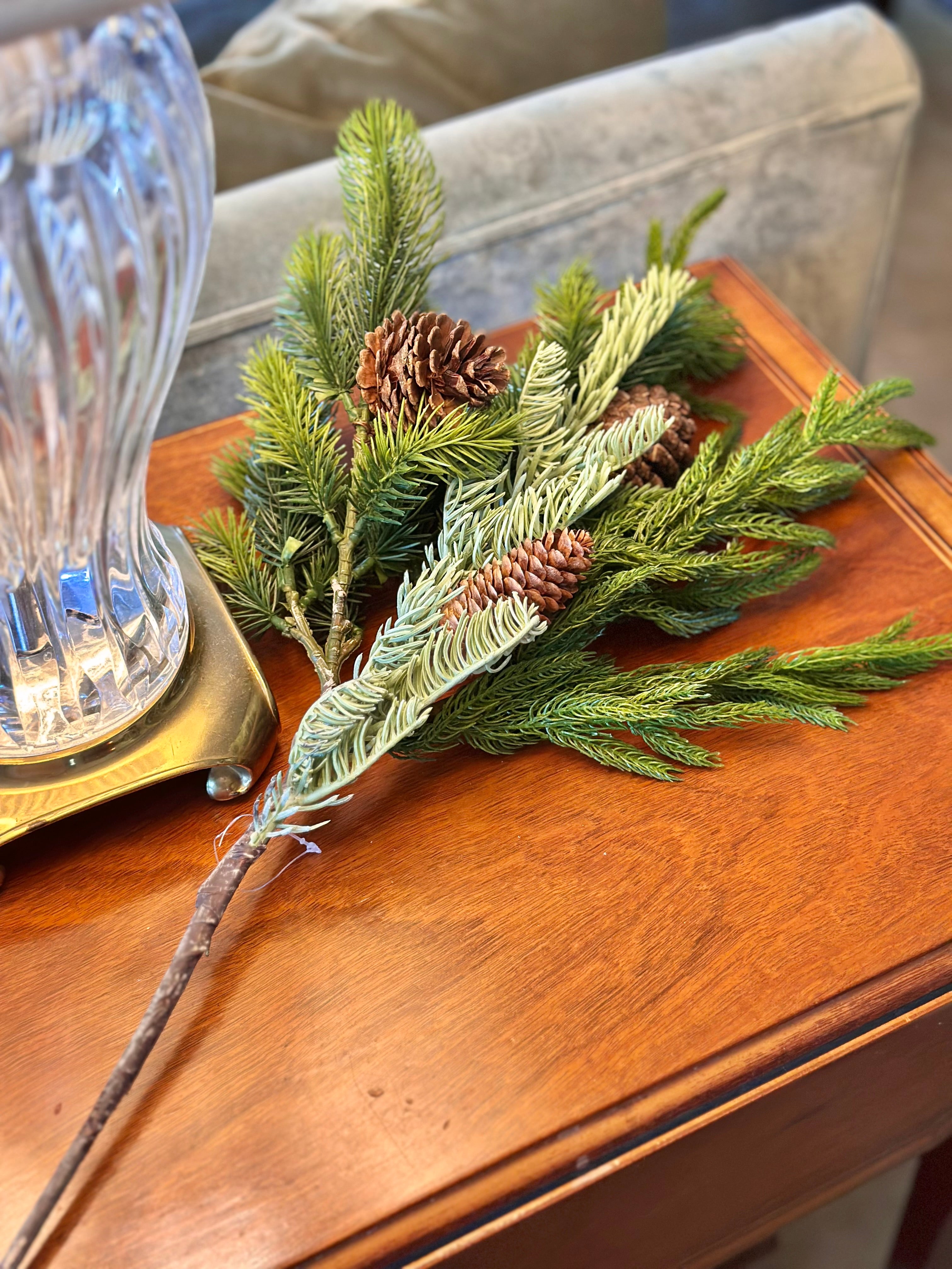 *ONLINE EXCLUSIVE!* 24" REAL TOUCH NORFOLK/SPRUCE/JUNIPER SPRAY
