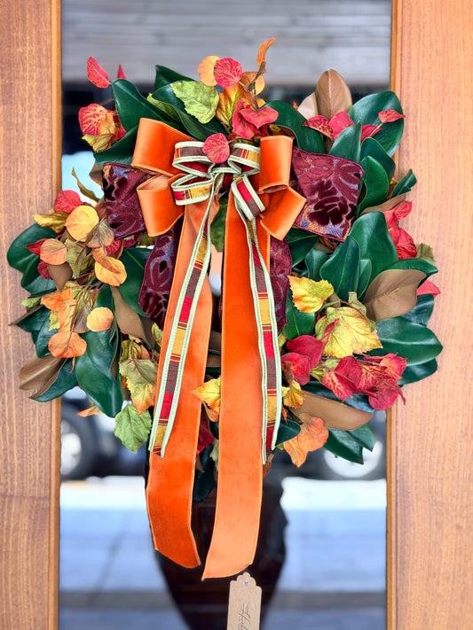 Autumn Afternoon Wreath & Bow