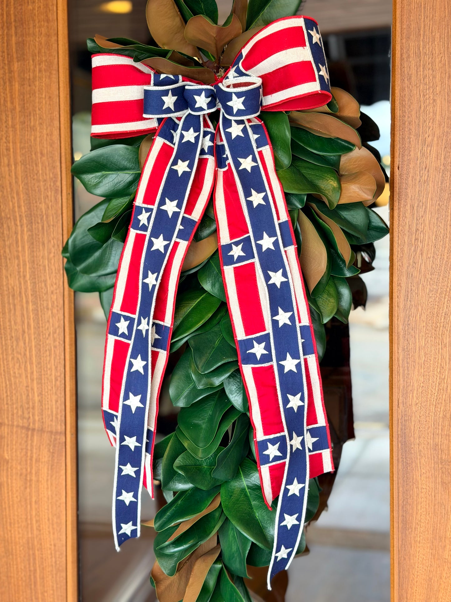 Linen Stars & Stripes Bow