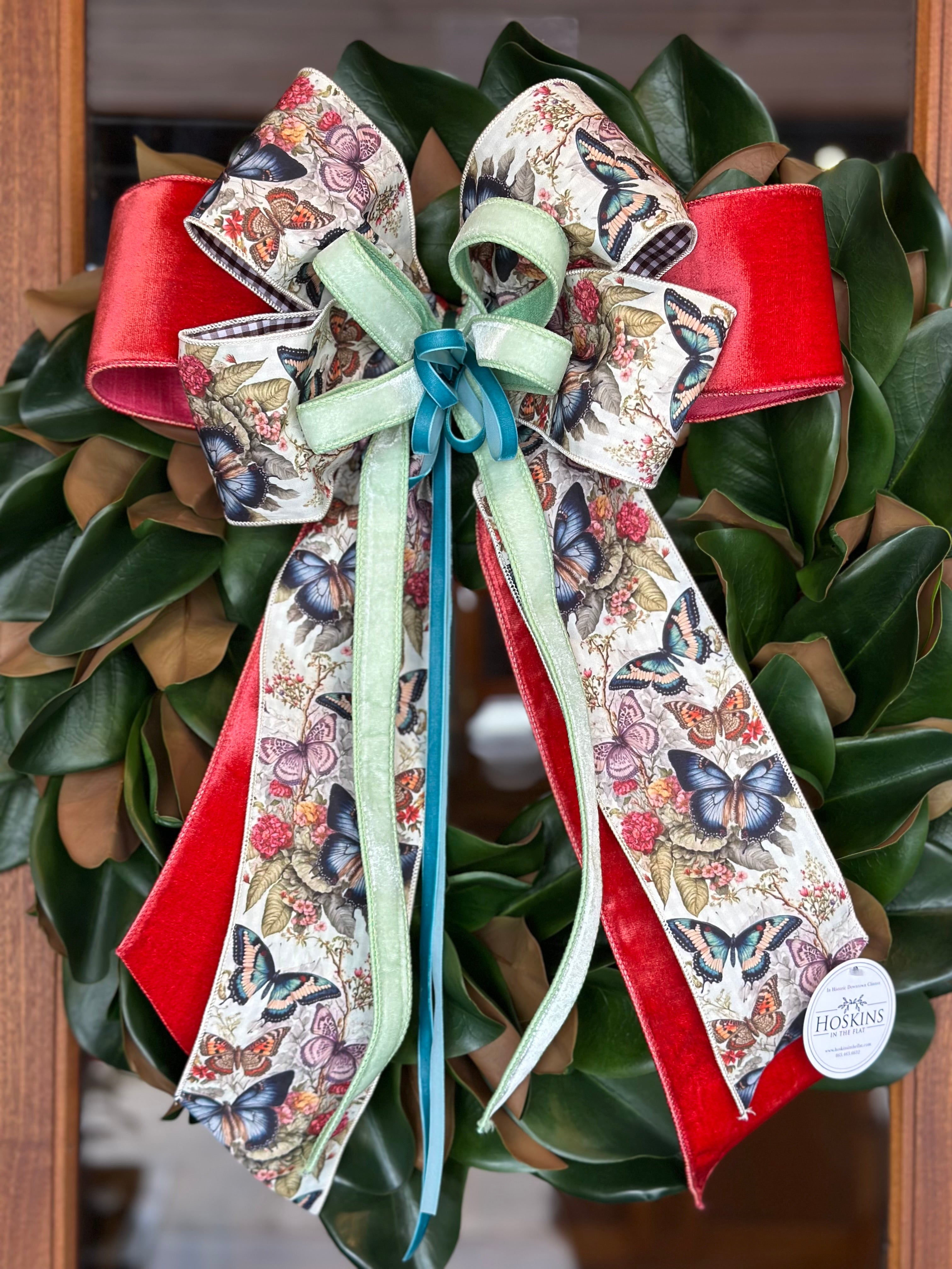 Blue Morpho Butterfly Bow