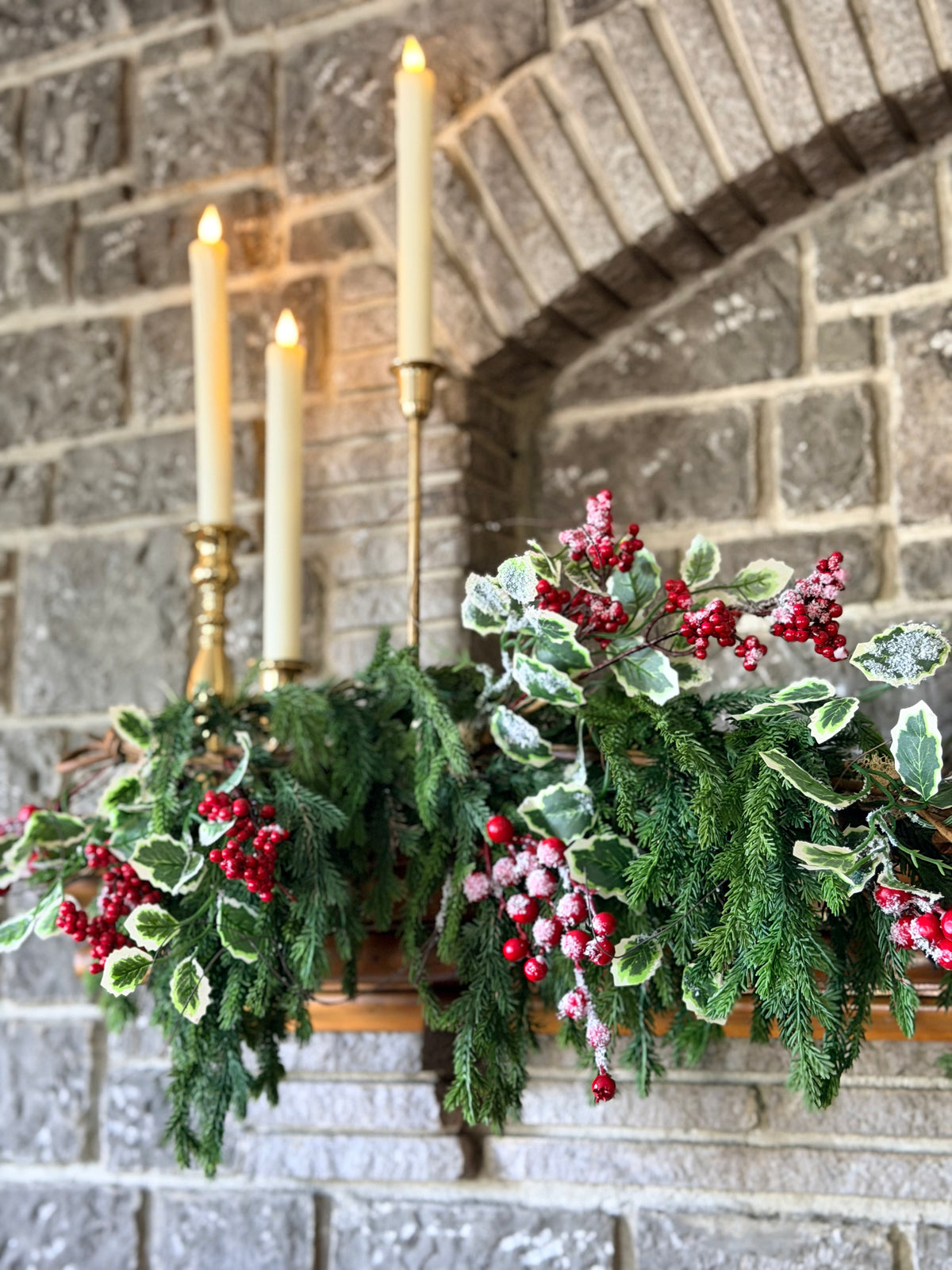 Holly Berry & Fir Garland