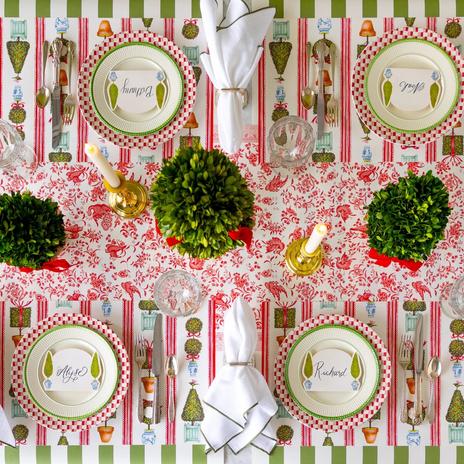 Hester & Cook “Red Regal Peacock” Runner
