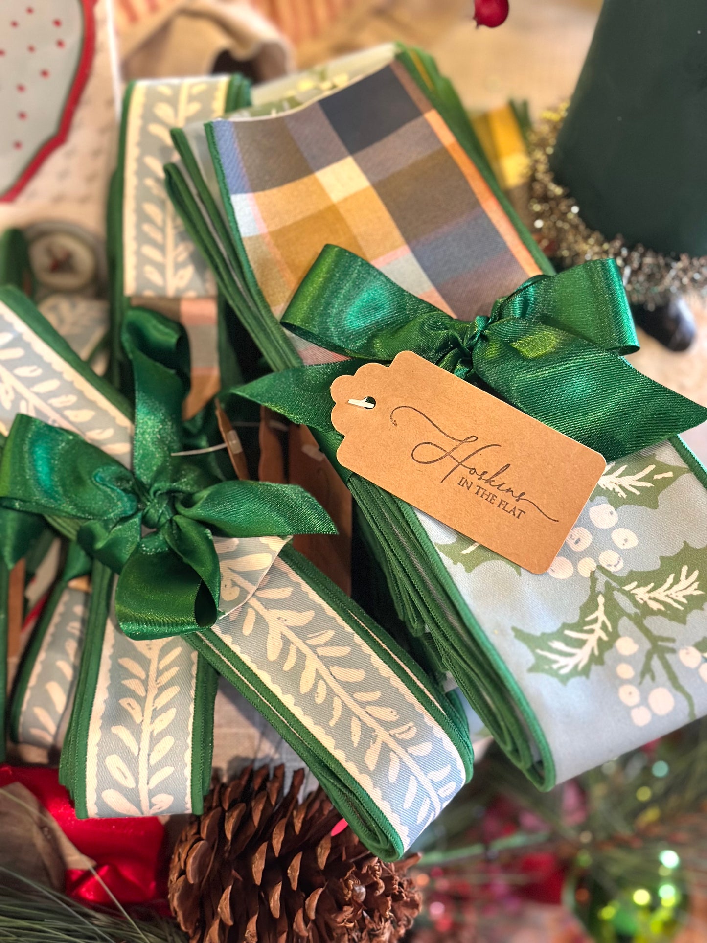 Blues & Holly Plaid 1” Ribbon