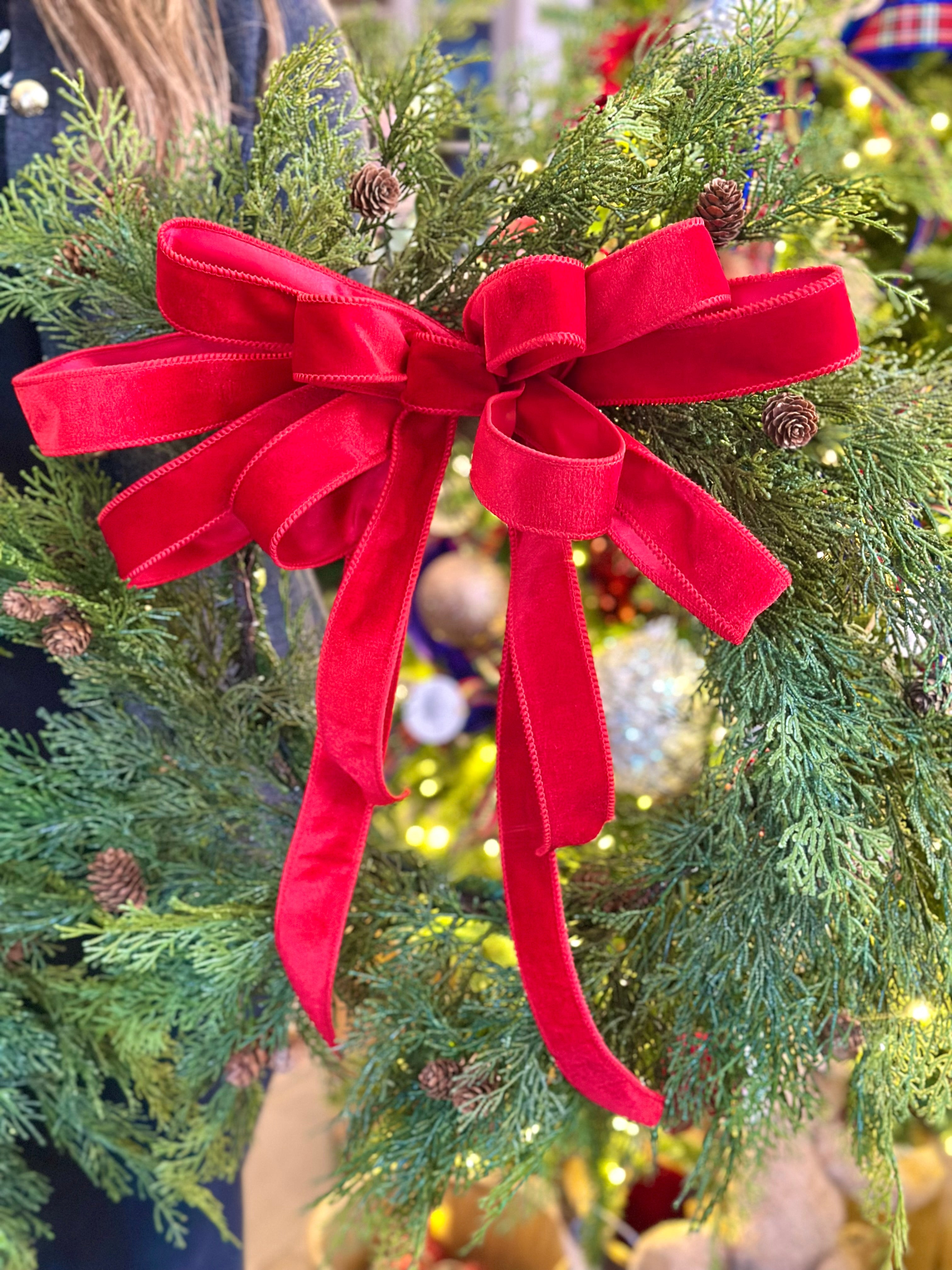 BLACK FRIDAY SPECIAL! 26” Cedar Wreath & Red Velvet Bow