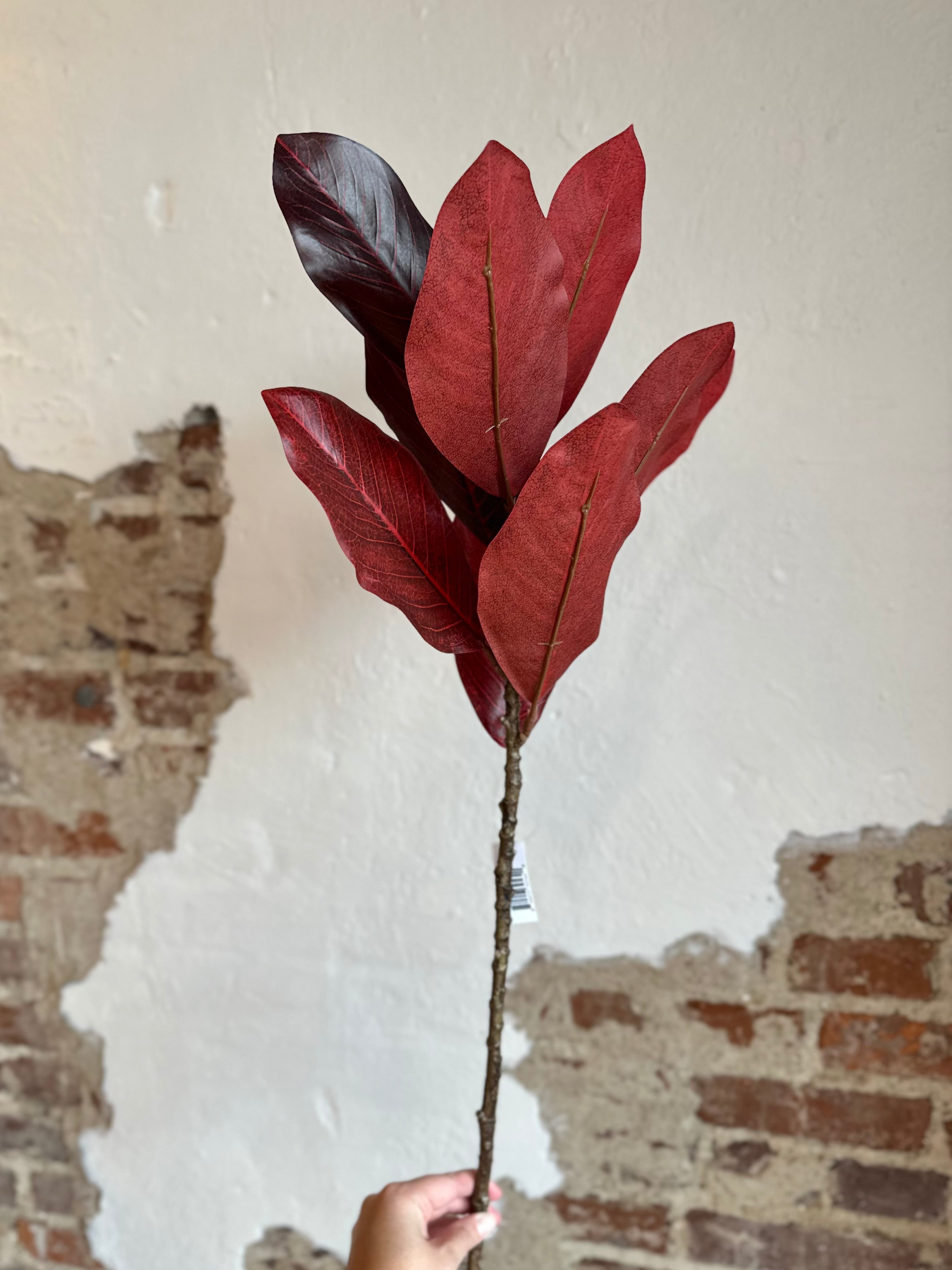 32” Burgundy Magnolia Spray