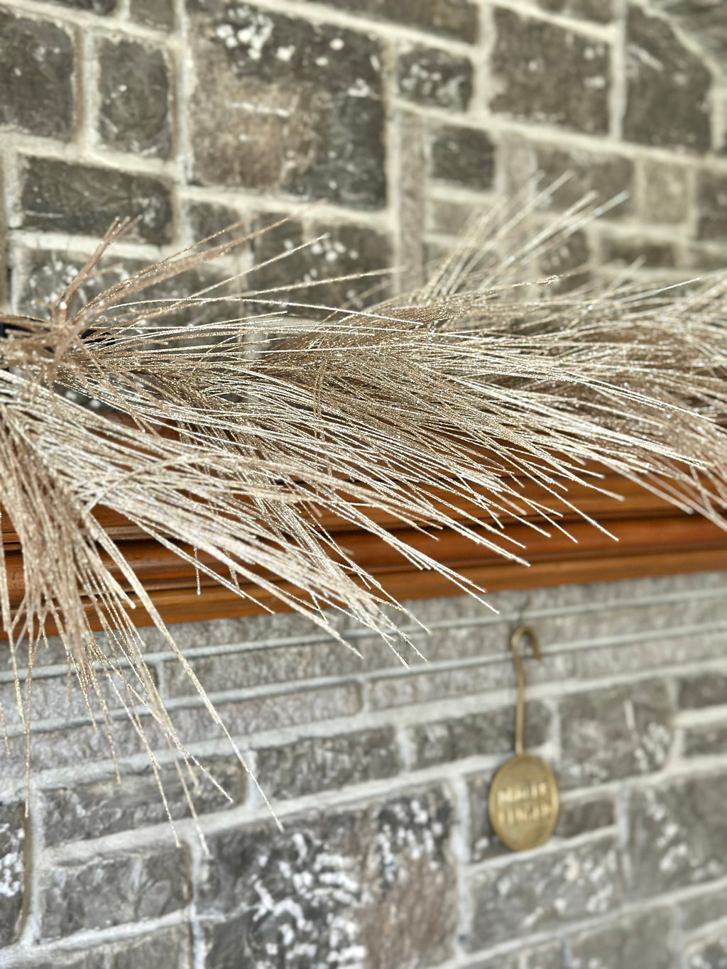 48” Glitter Long Needle Pine Garland
