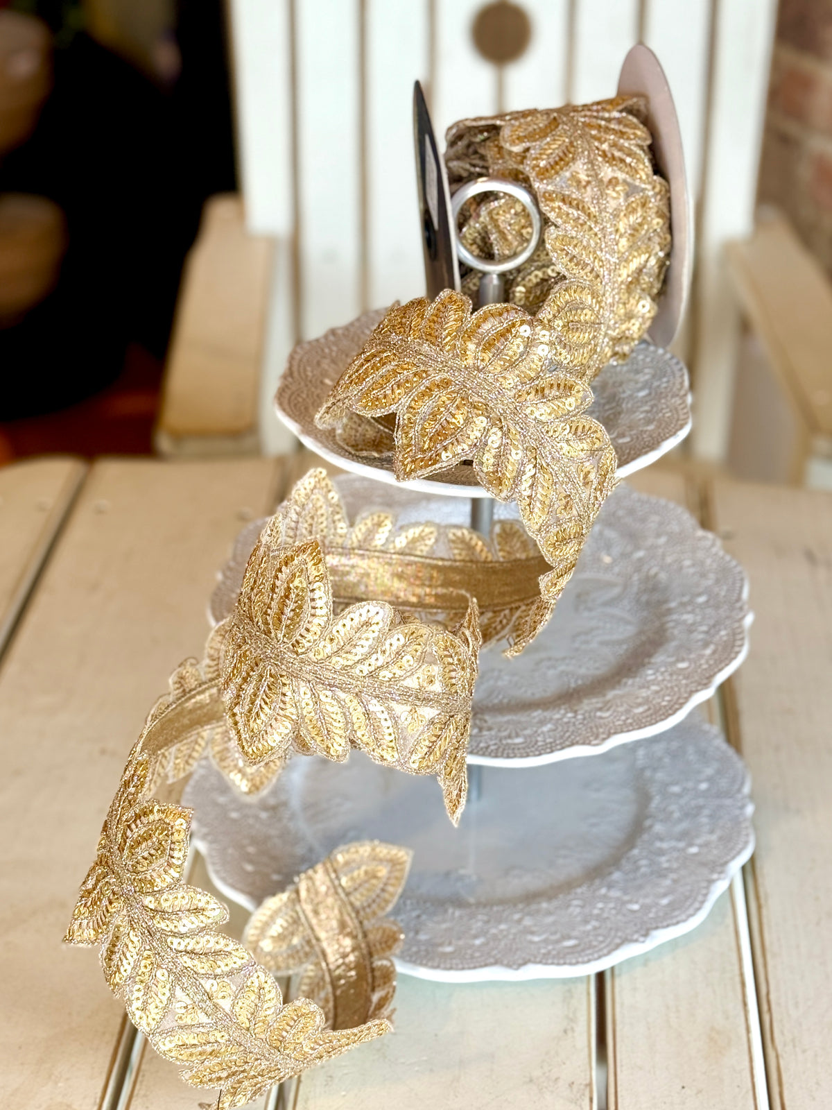 4” Masquerade Vine, Gold, SOLD BY THE YARD